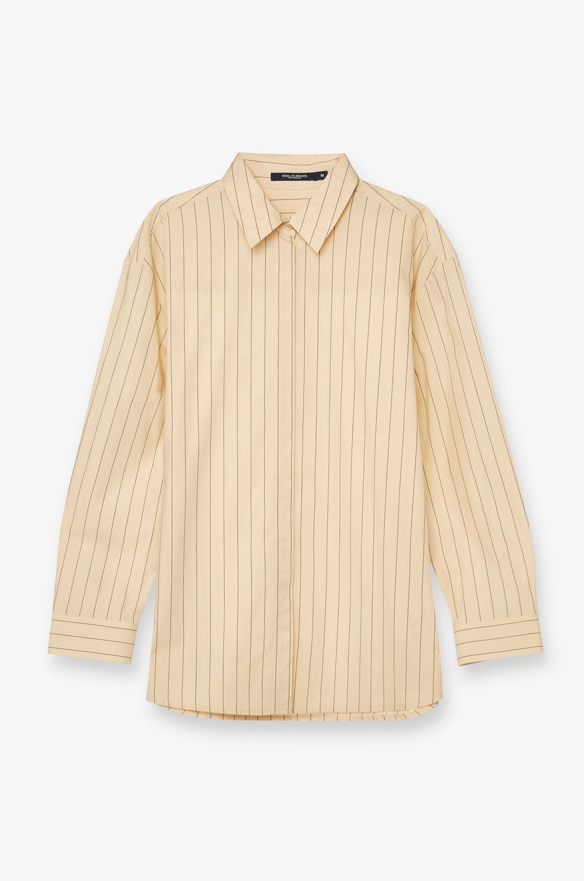 Camille Striped Cotton Shirt Striped Beige