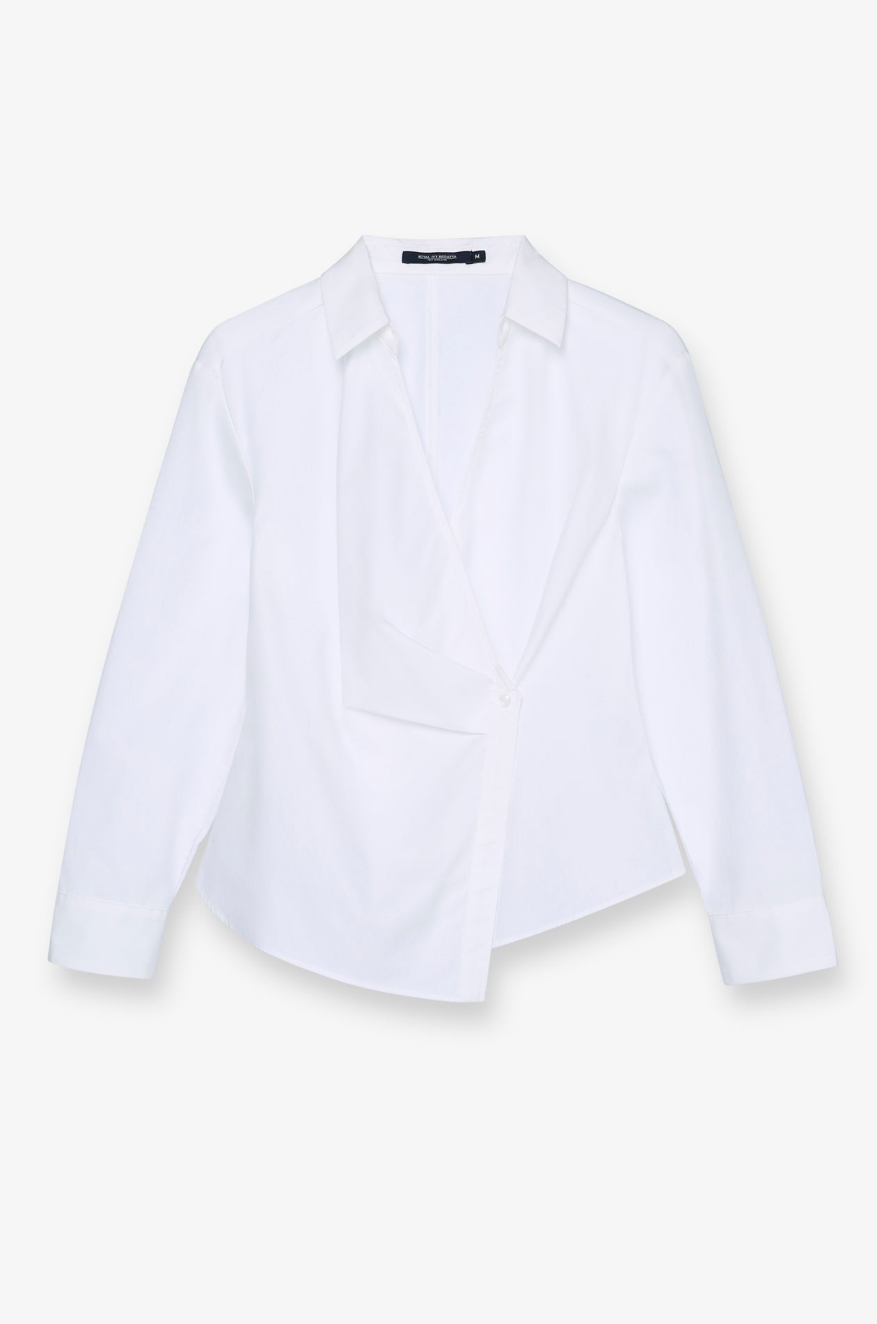 Avery Wrap-Front Tailored Blouse White