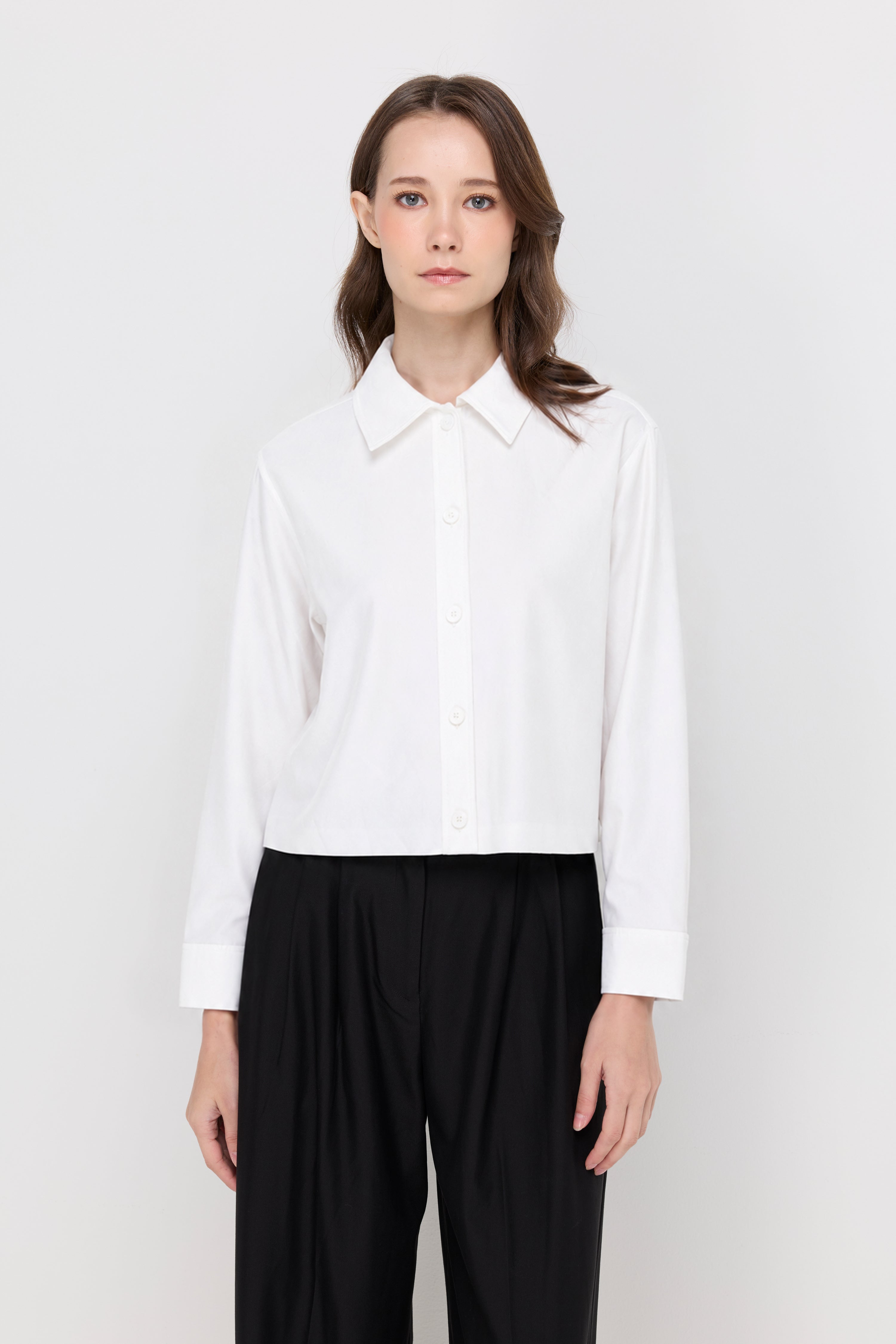 Modern Cropped Shirt Off-White