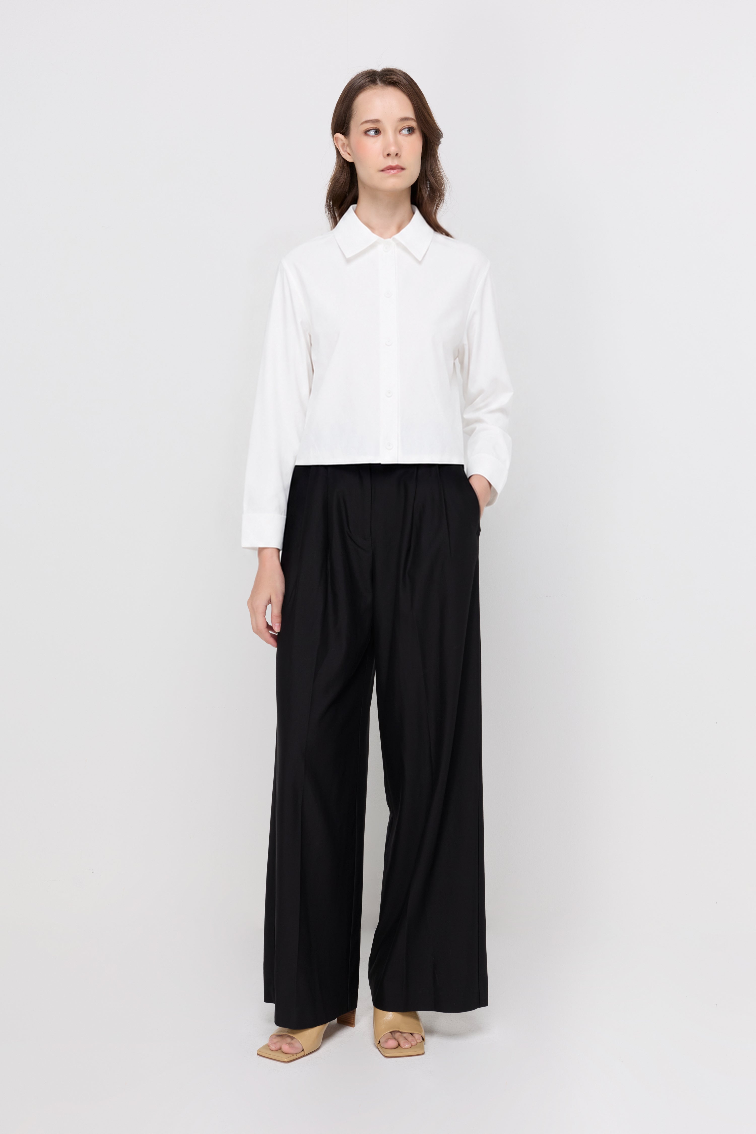 Modern Cropped Shirt Off-White