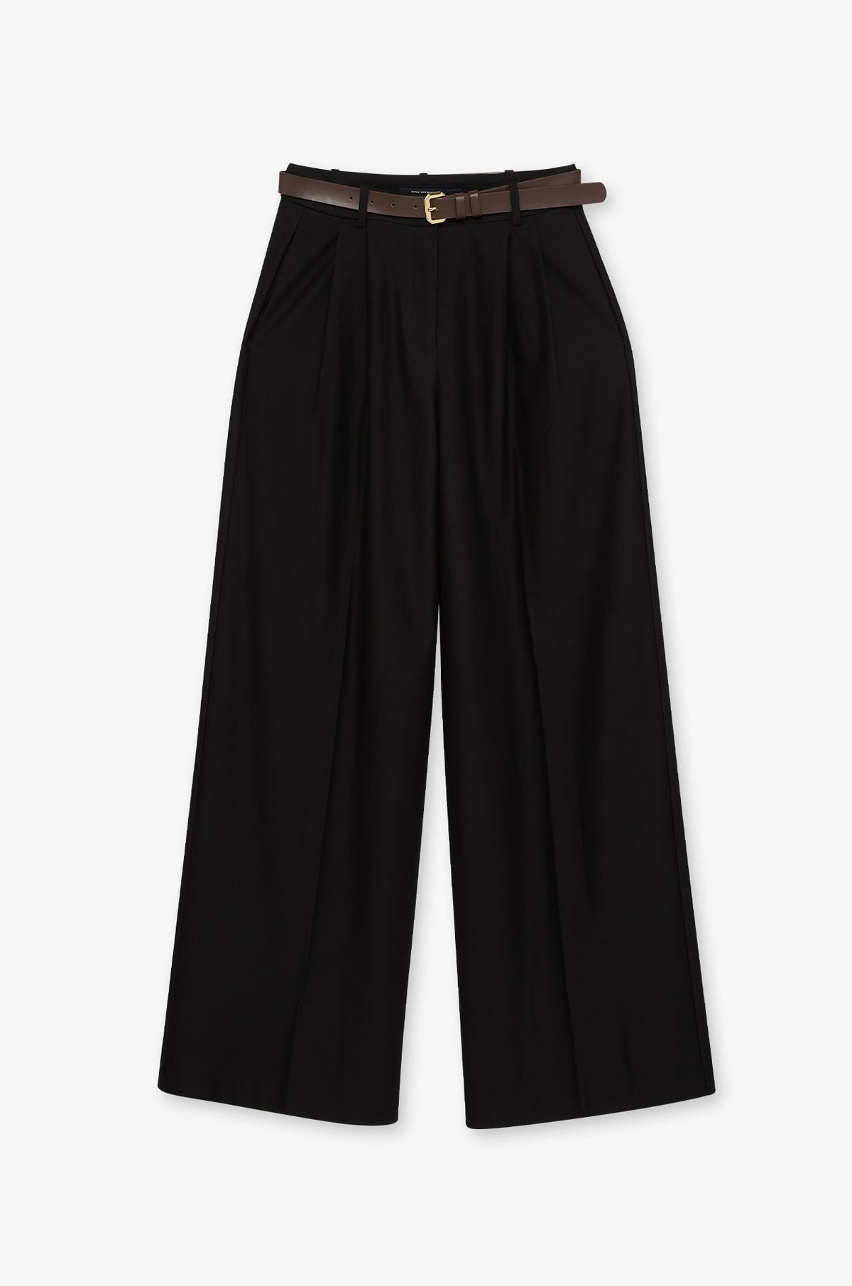 Relaxed Wide-Leg Pants Black