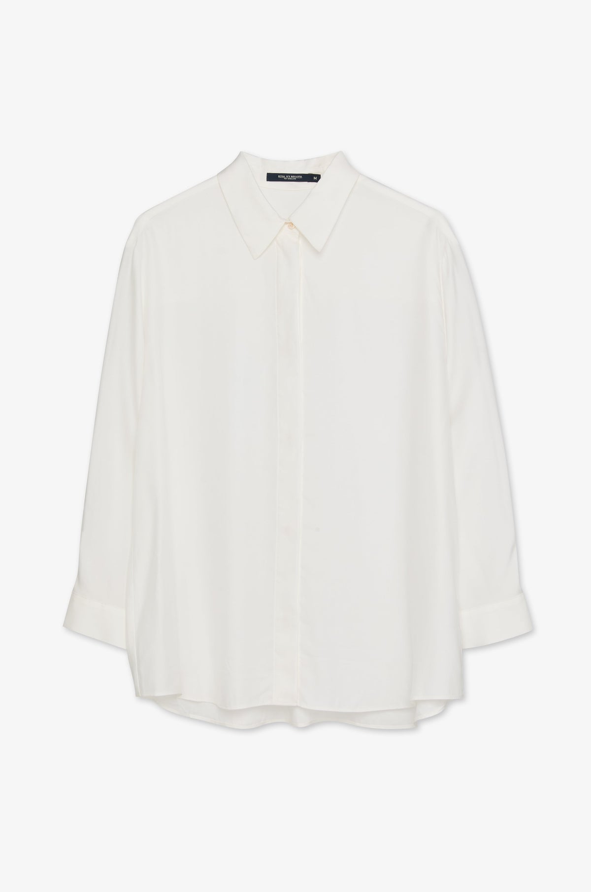 Classic Button-Front Blouse White