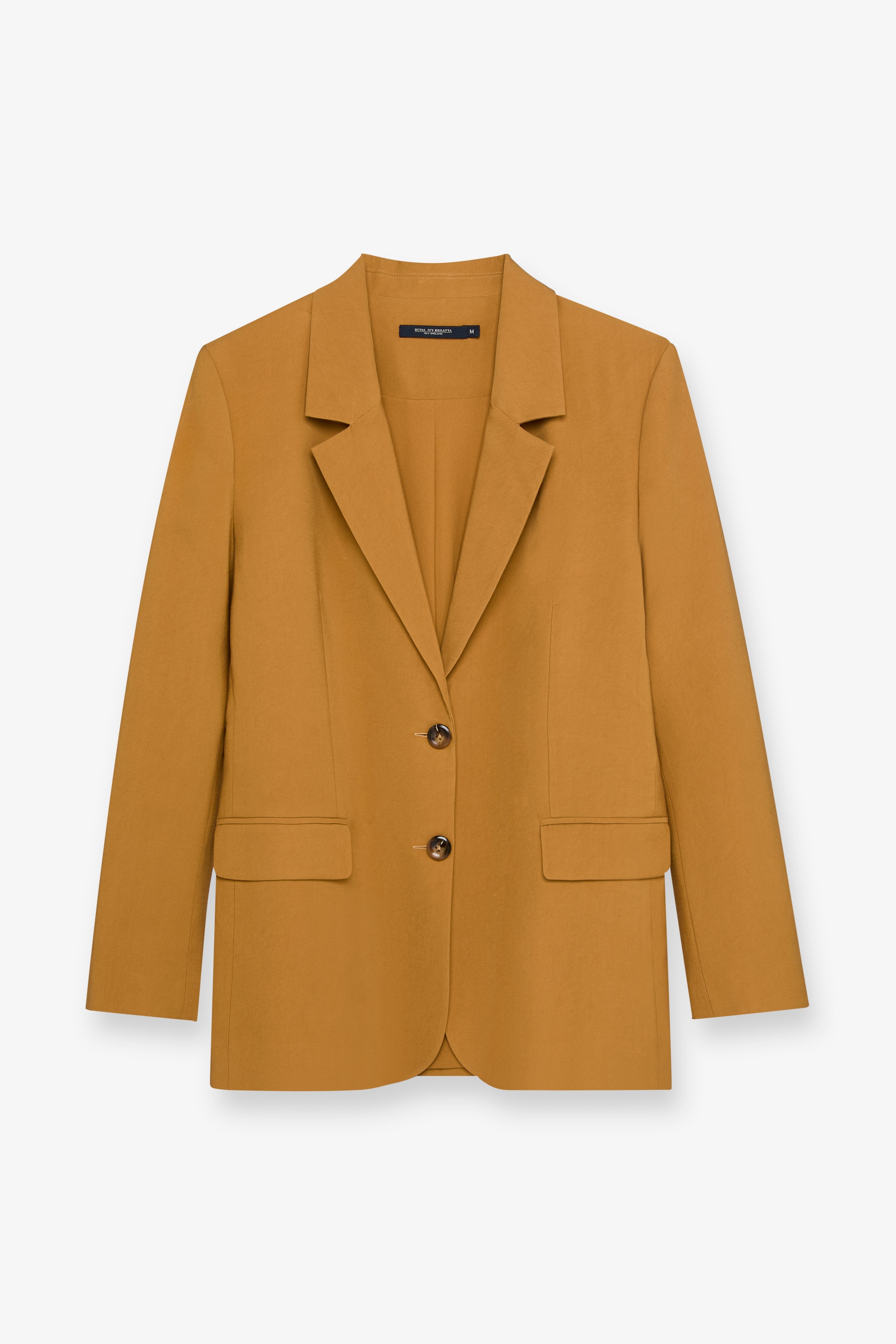 Tailored Single-Breasted Blazer Brown