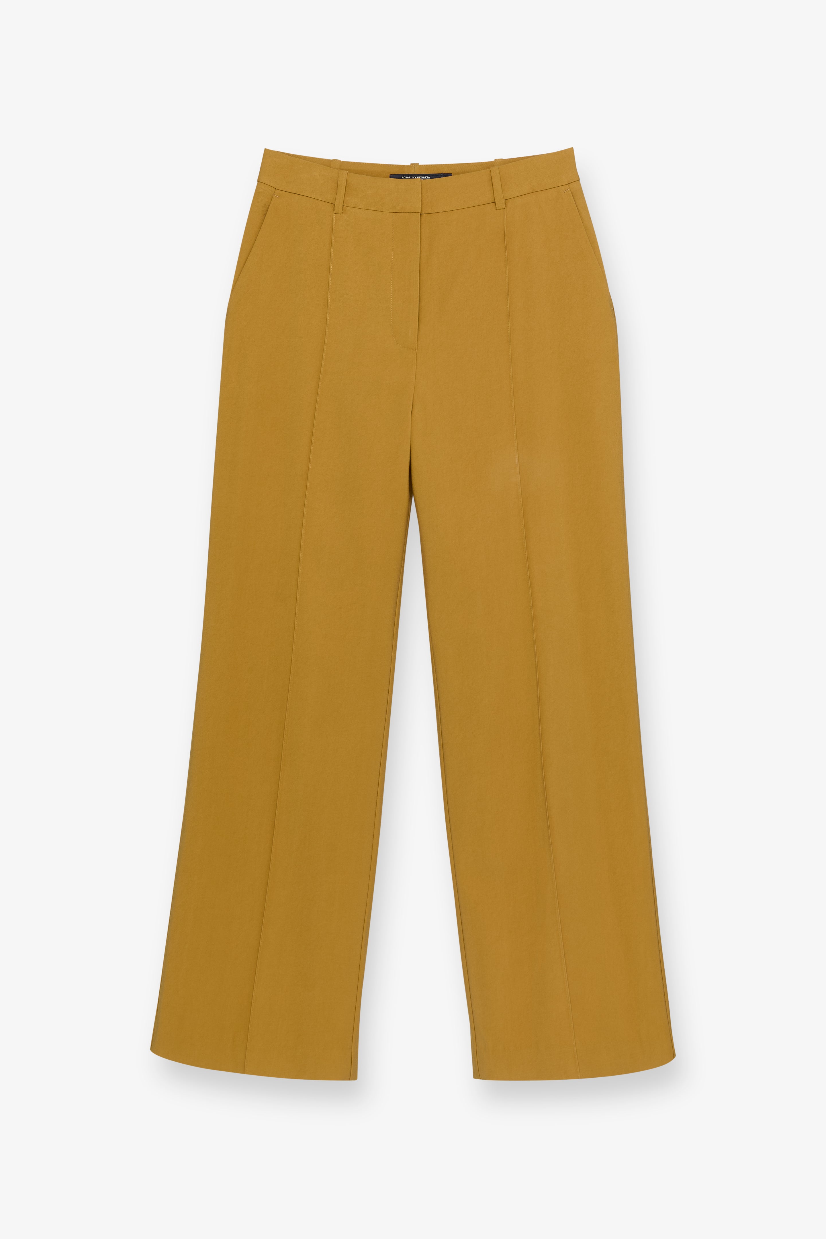 Tailored Wide-Leg Trousers Brown