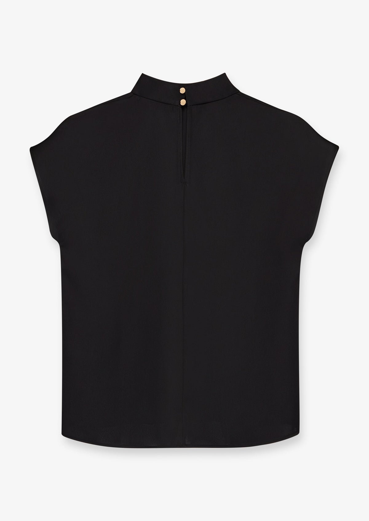 Mock Neck Cap Sleeve Top