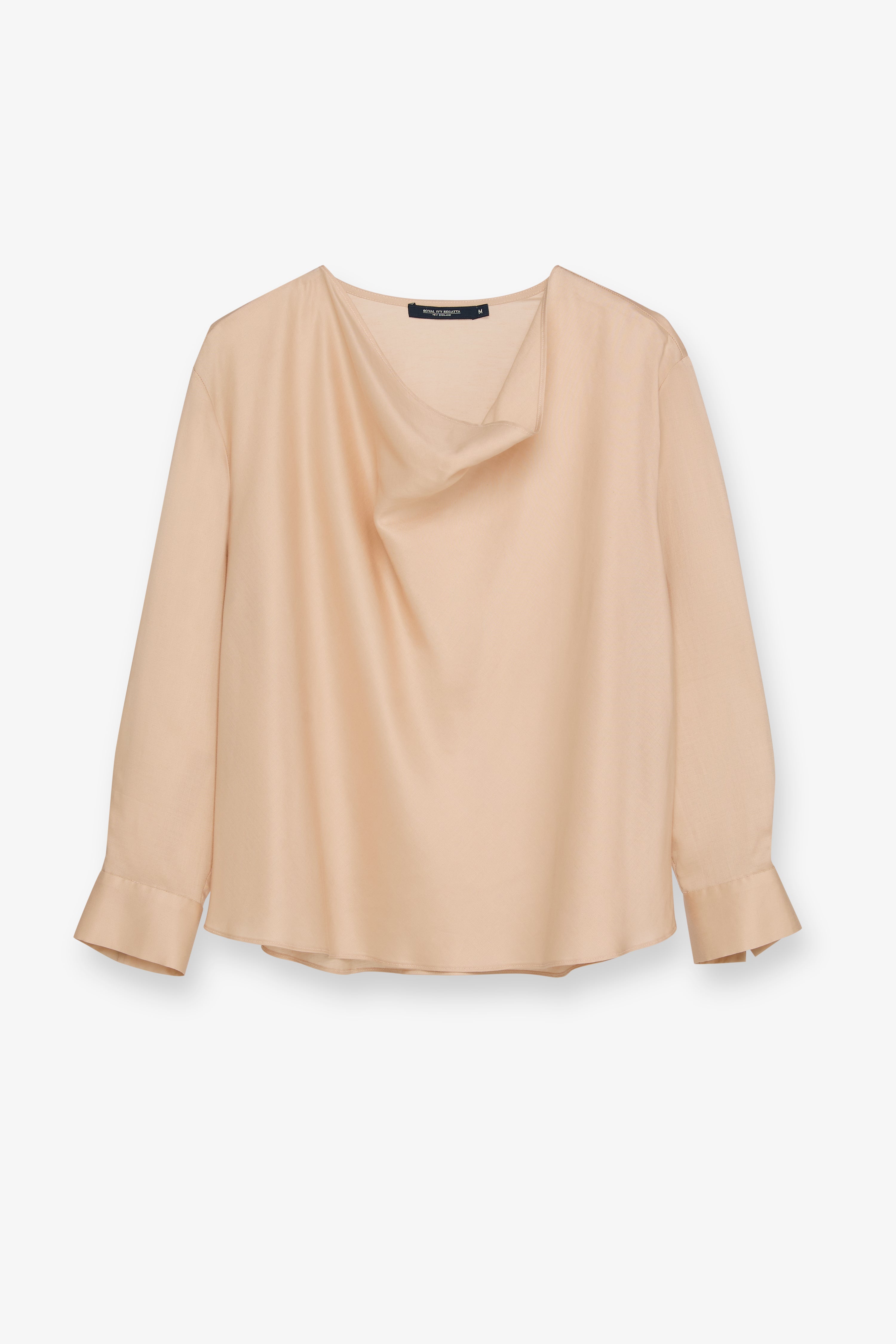 Draped Cowl Neck Blouse Off-White