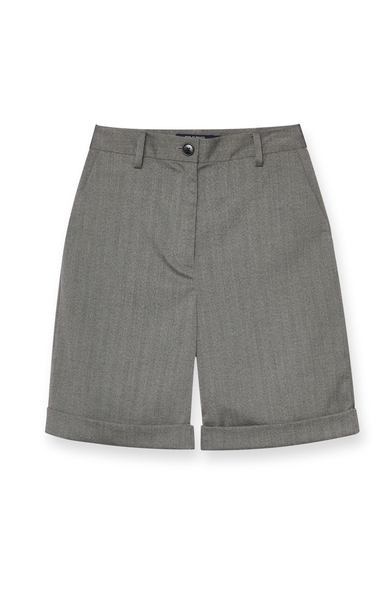 Herringbone Tailored Bermuda Shorts Grey