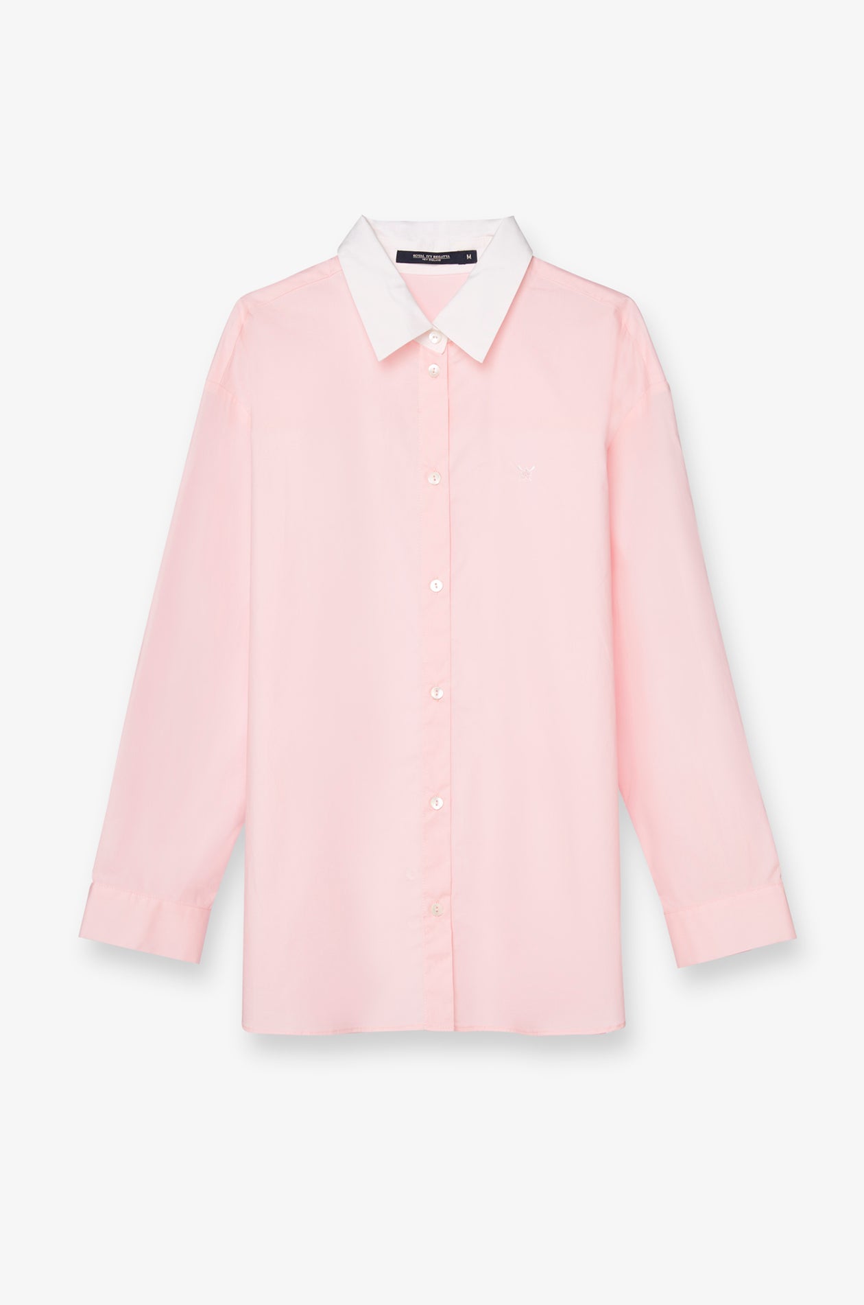 Signature Contrast Collar Shirt Pink