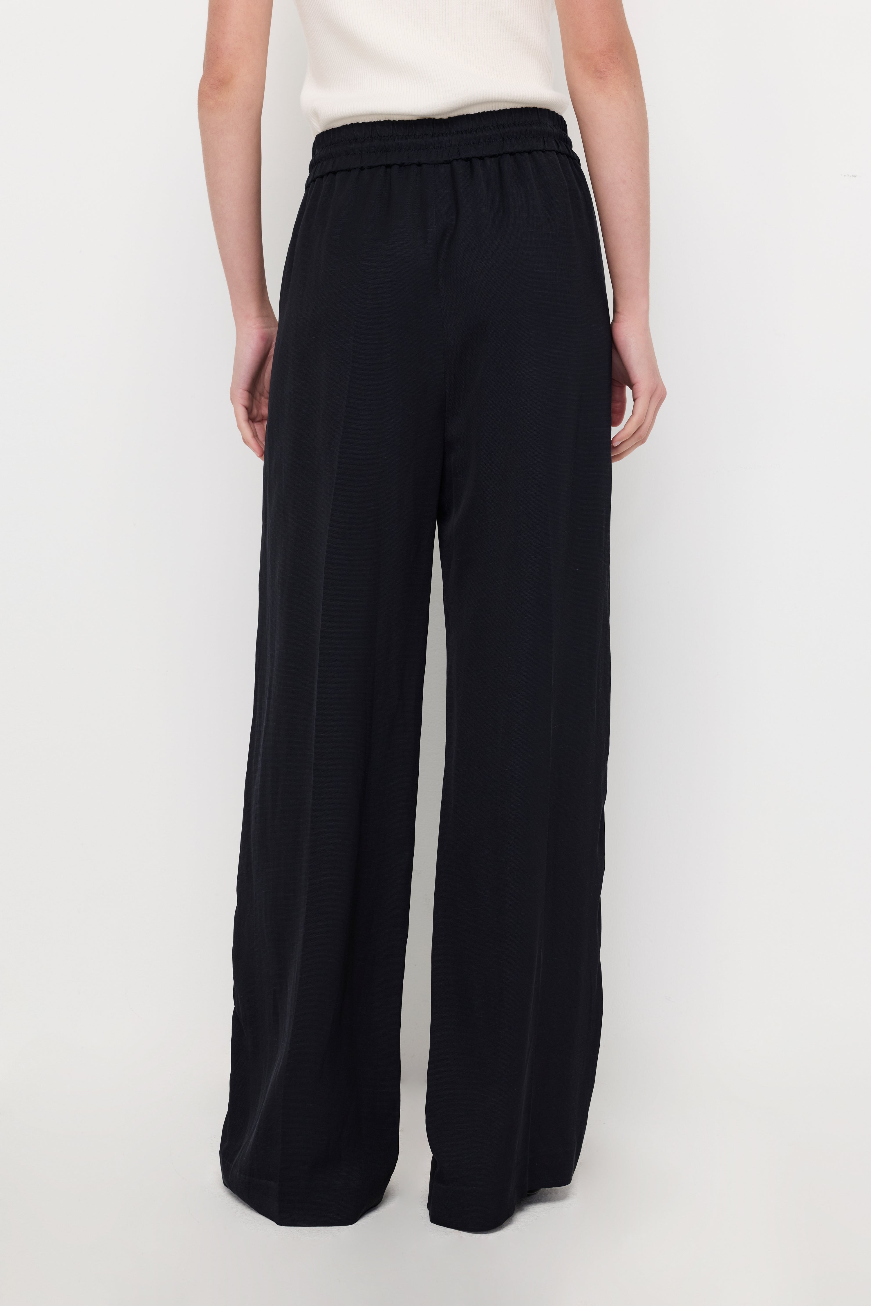 Relaxed Fit Drawstring Trousers Navy