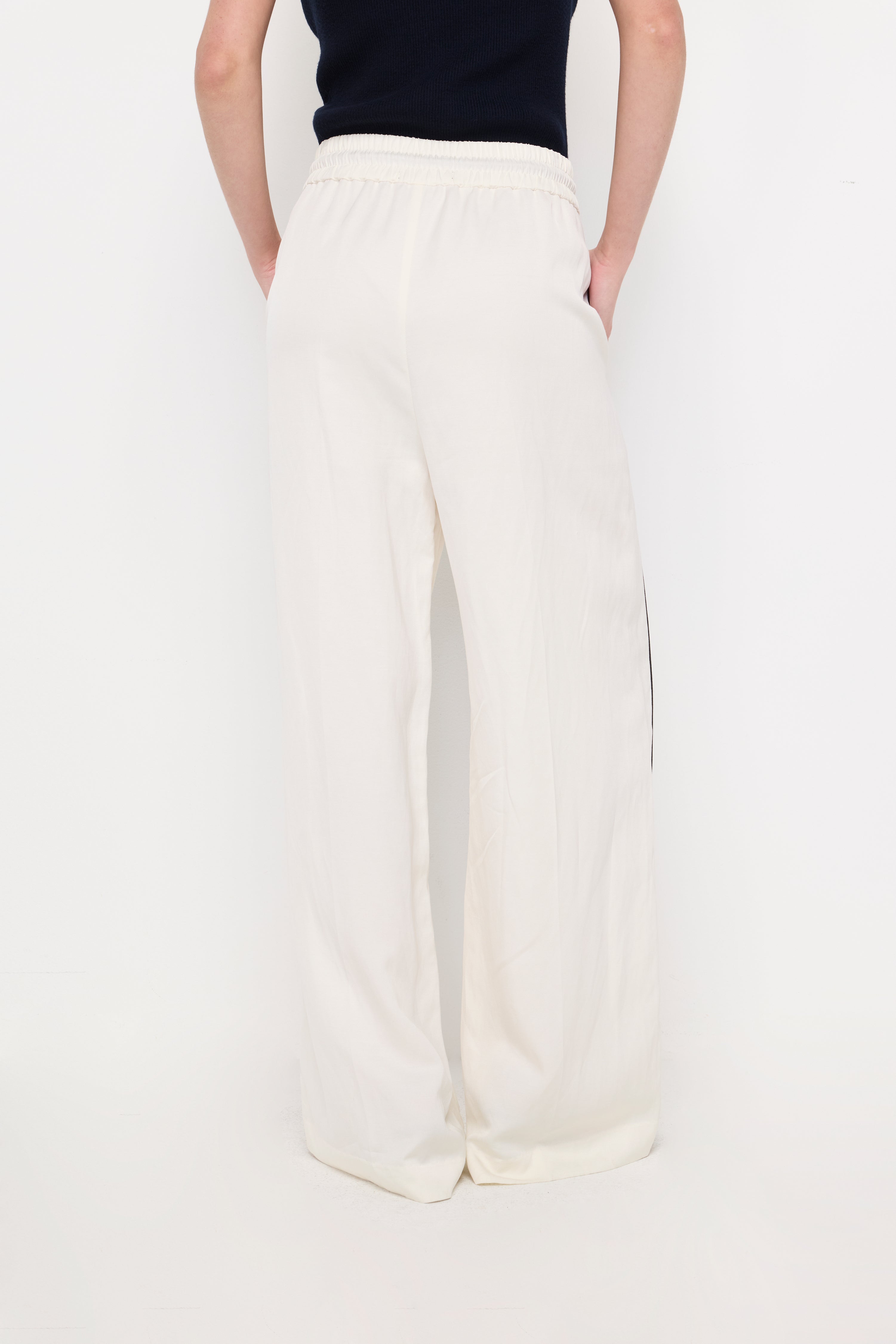 Relaxed Fit Drawstring Trousers White