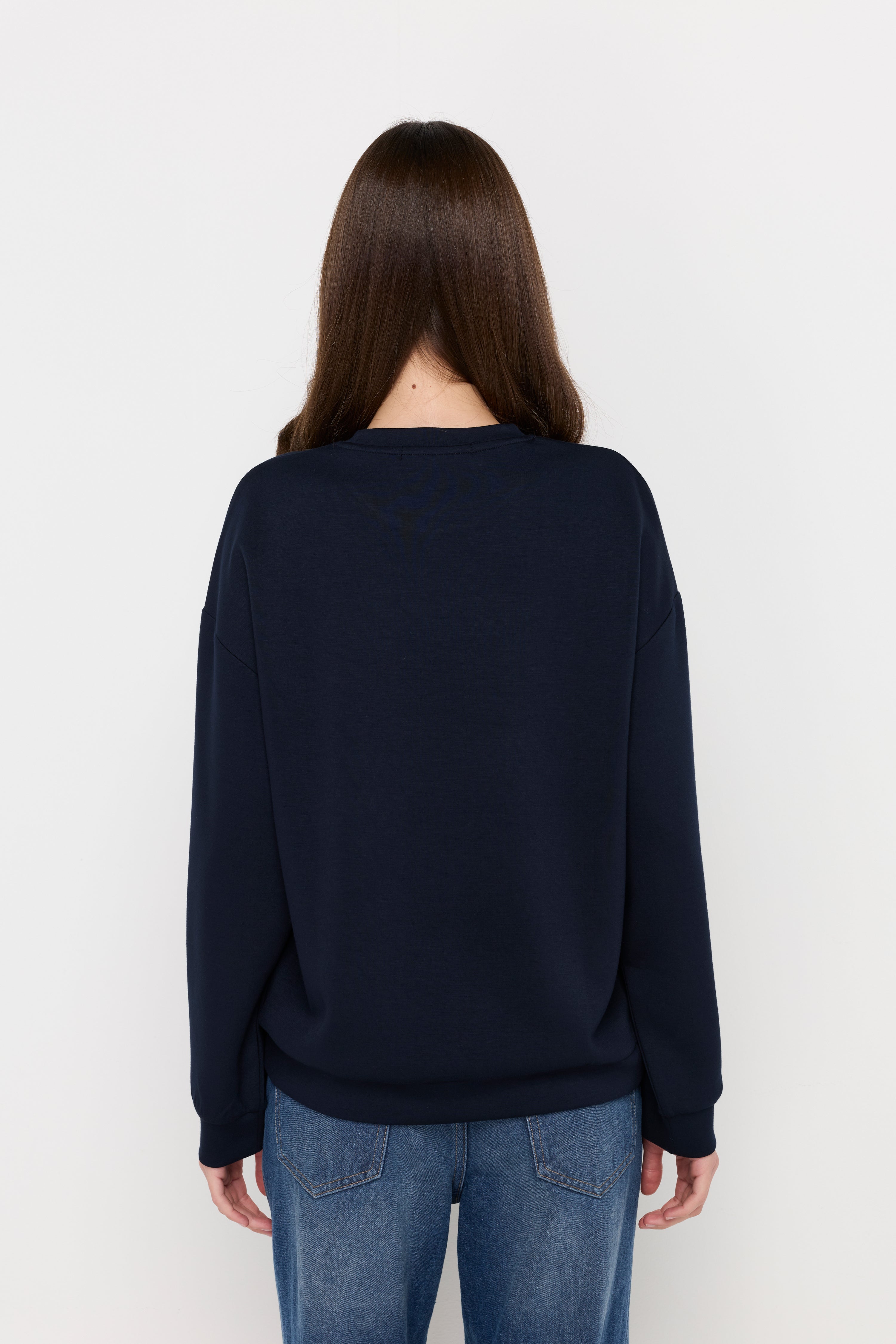 Signature Crew Neck Pullover Navy