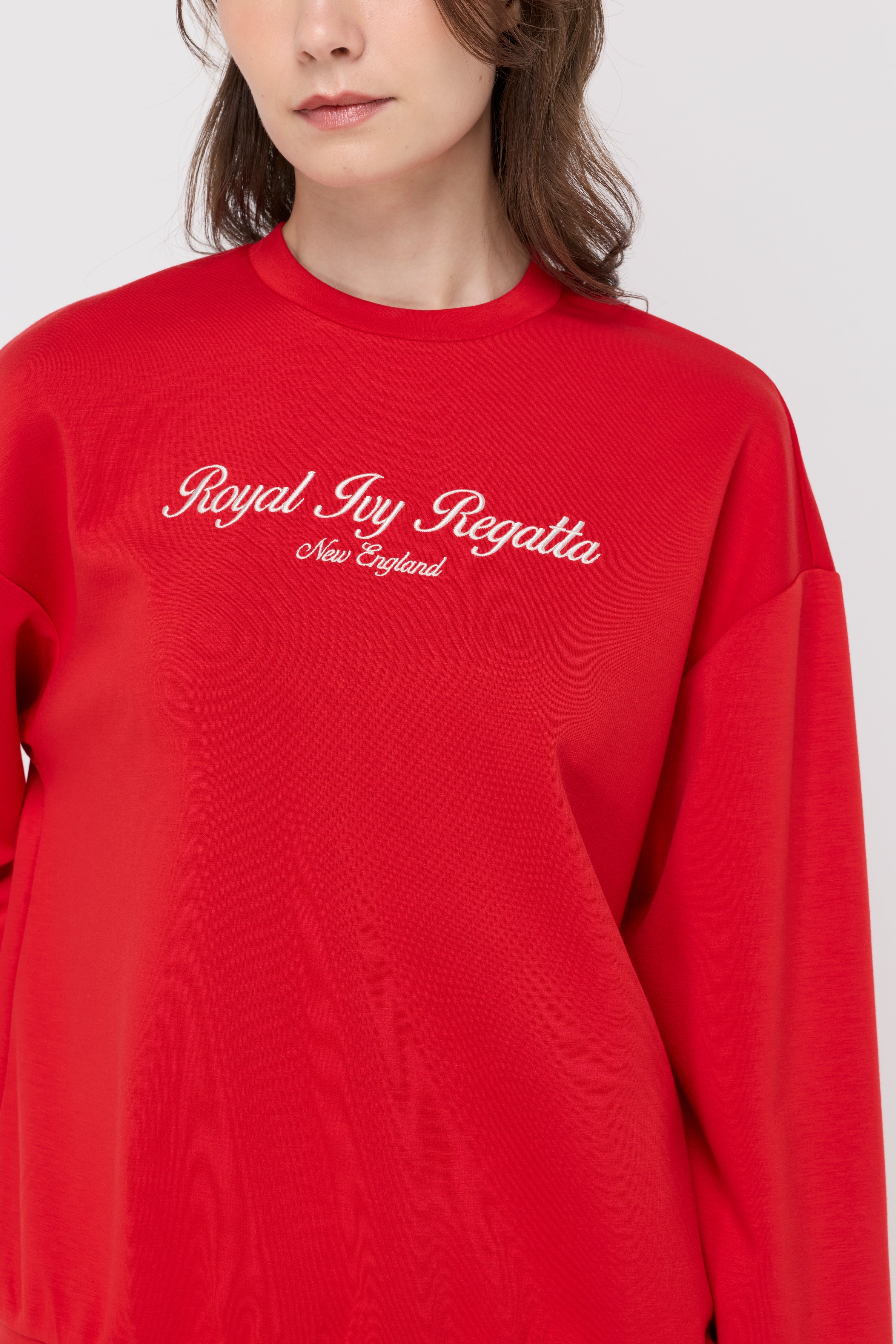 Signature Crew Neck Pullover Red