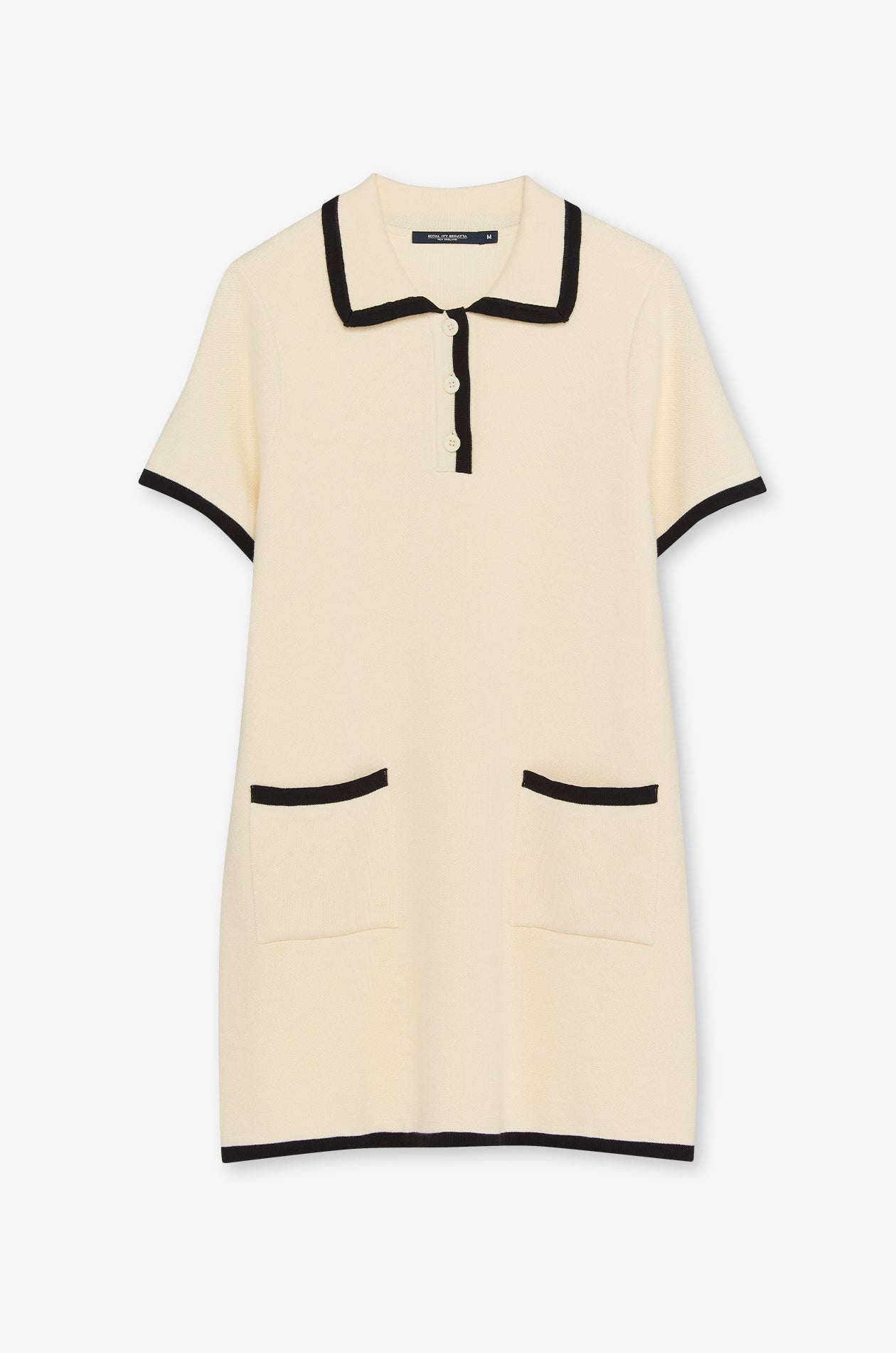 Pocket Detail Knit Dress Off-White