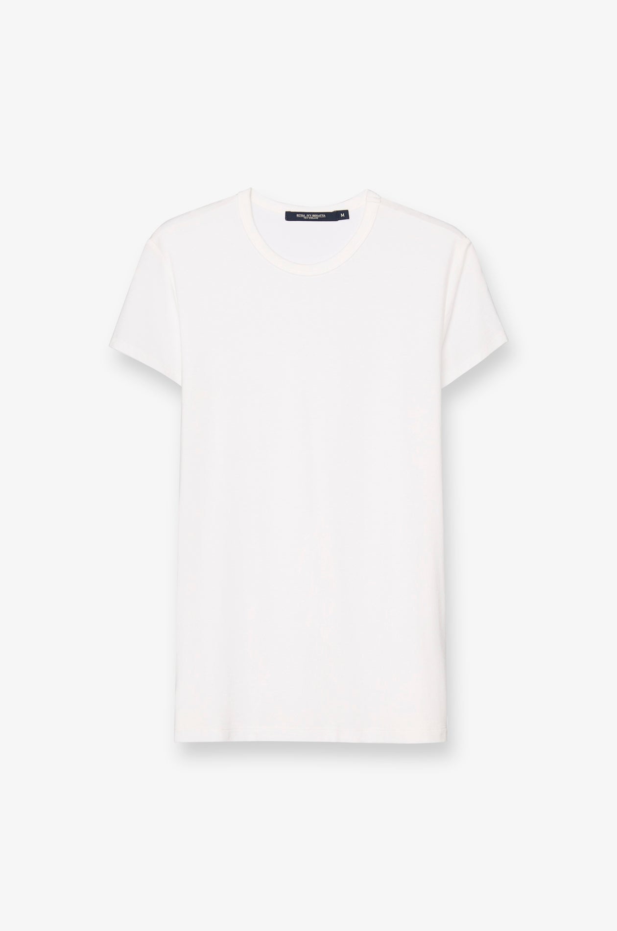 Textured Knit Crew Neck T-Shirt White