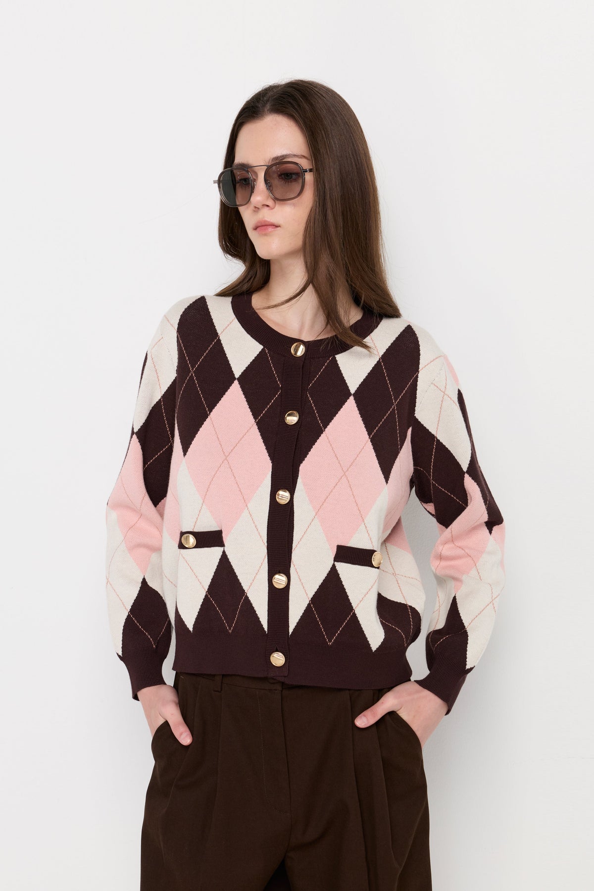 Heritage Argyle Button-Front Cardigan