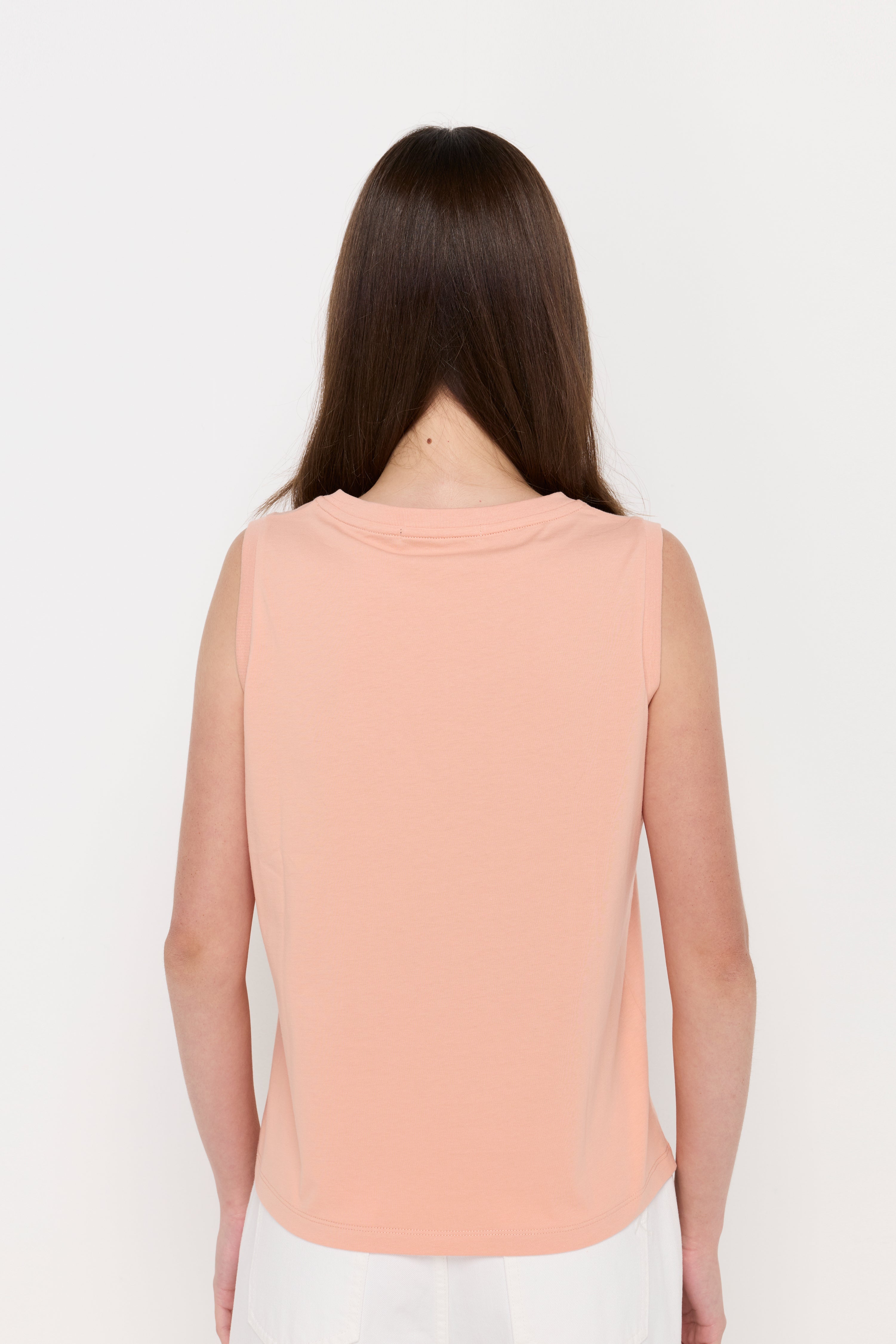 Essential Sleeveless Knit Top Orange
