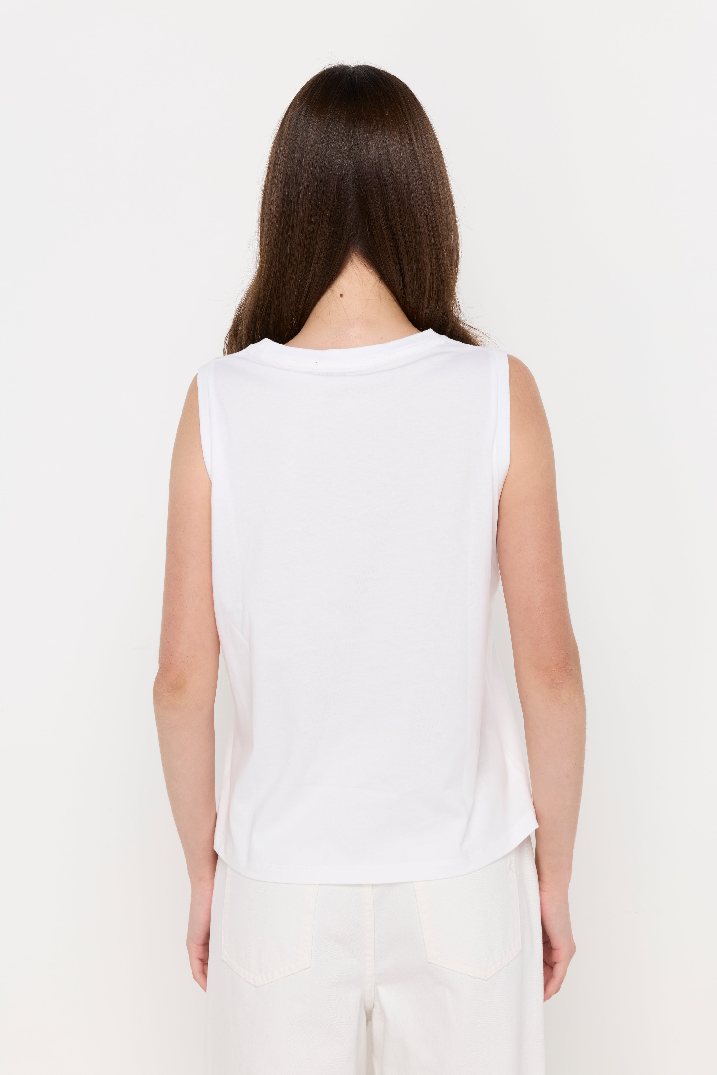 Essential Sleeveless Knit Top Off-White