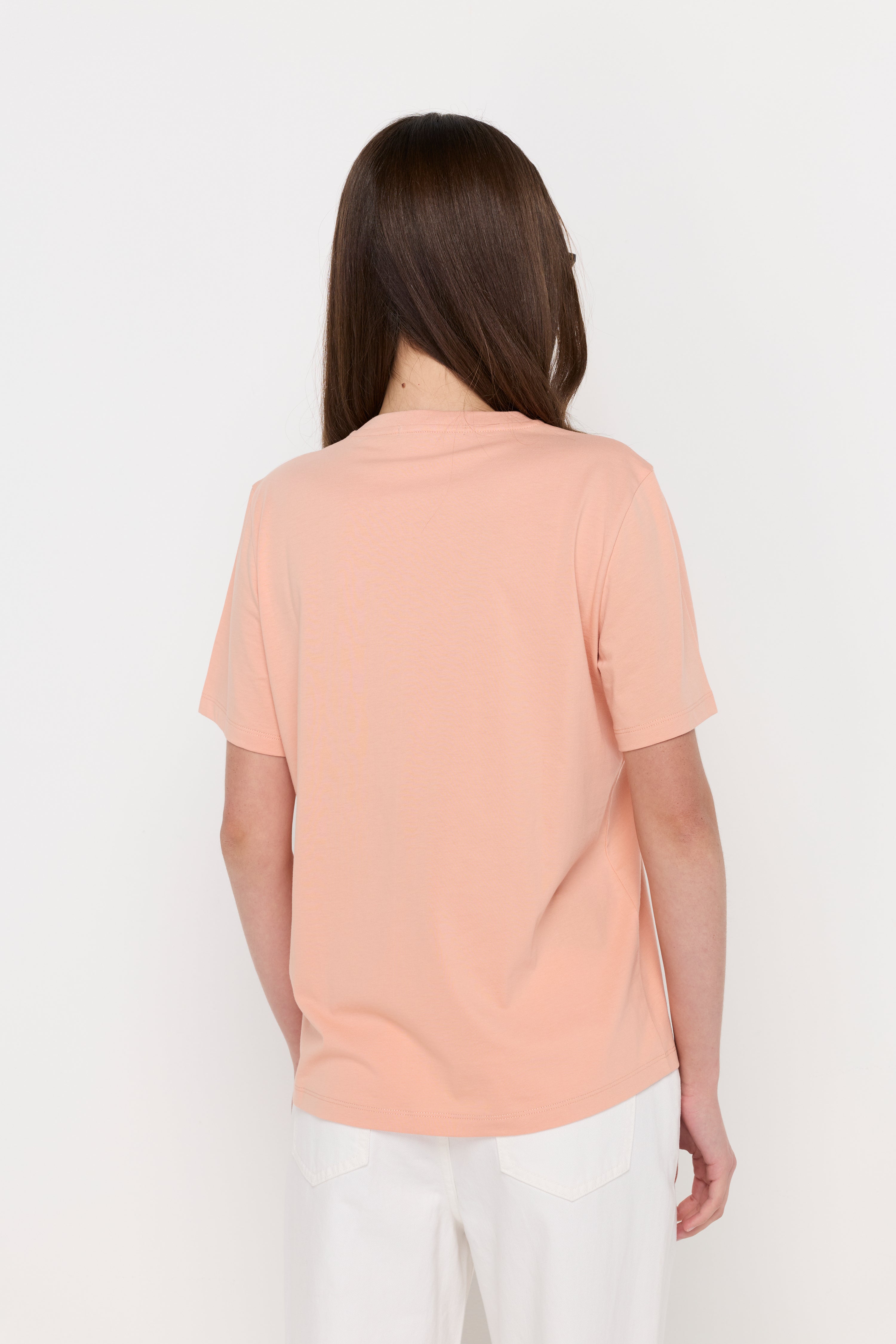 Essential V-Neck Knit Top Orange