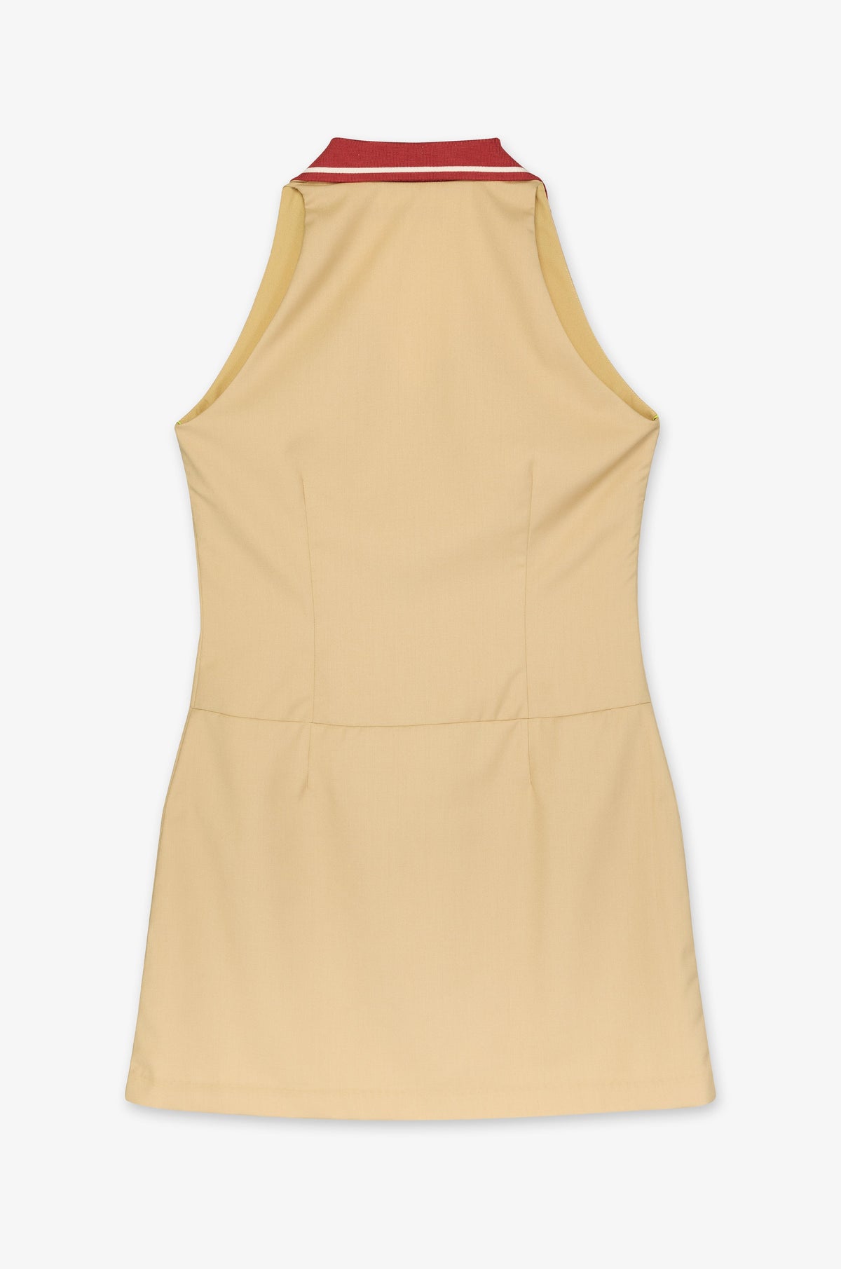 Drawstring Waist Sleeveless Zip Dress