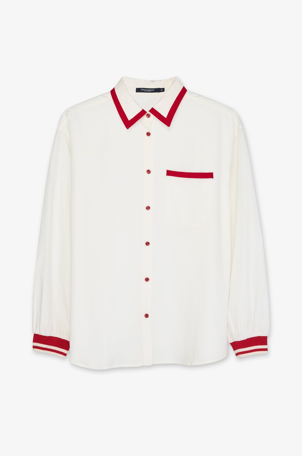 Contrast Edge Long Sleeve Shirt