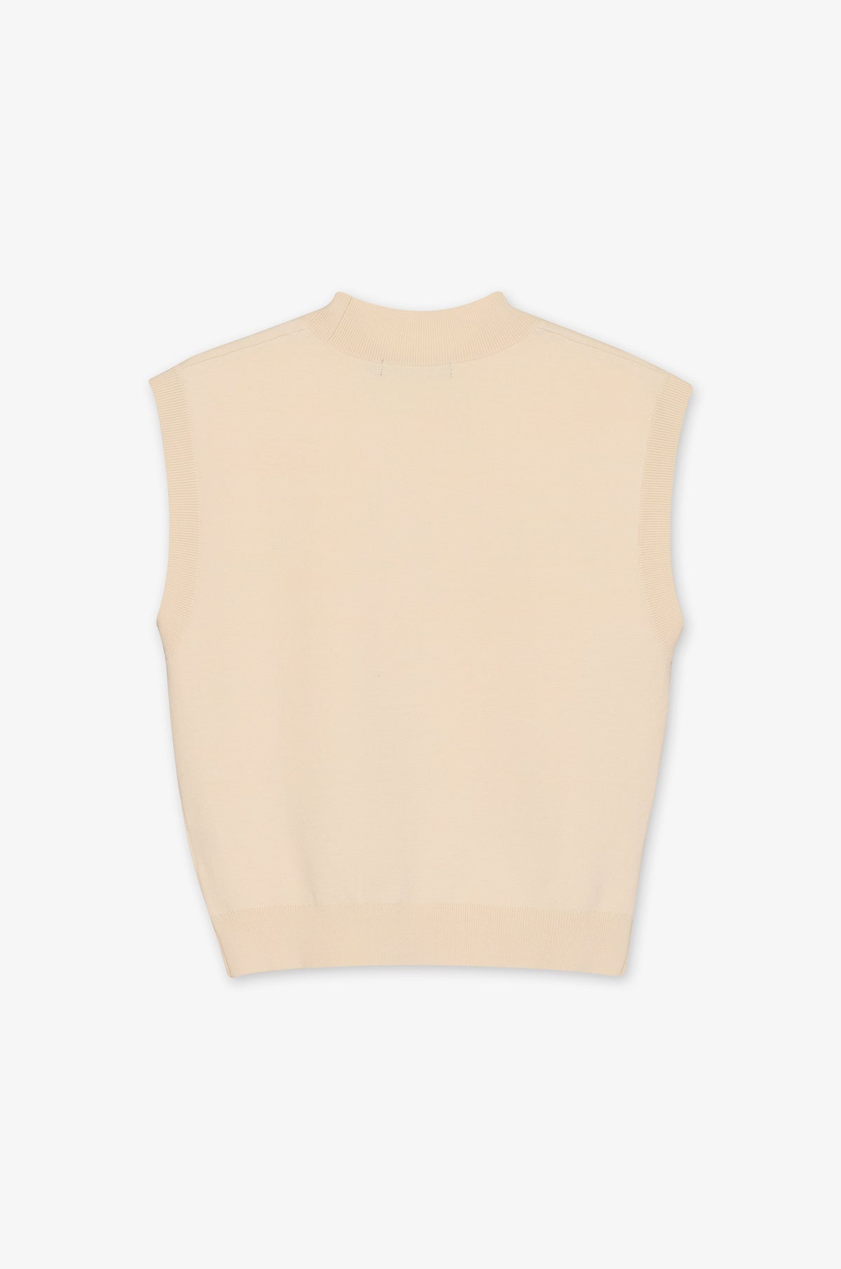 Minimal Crew Neck Cropped Vest