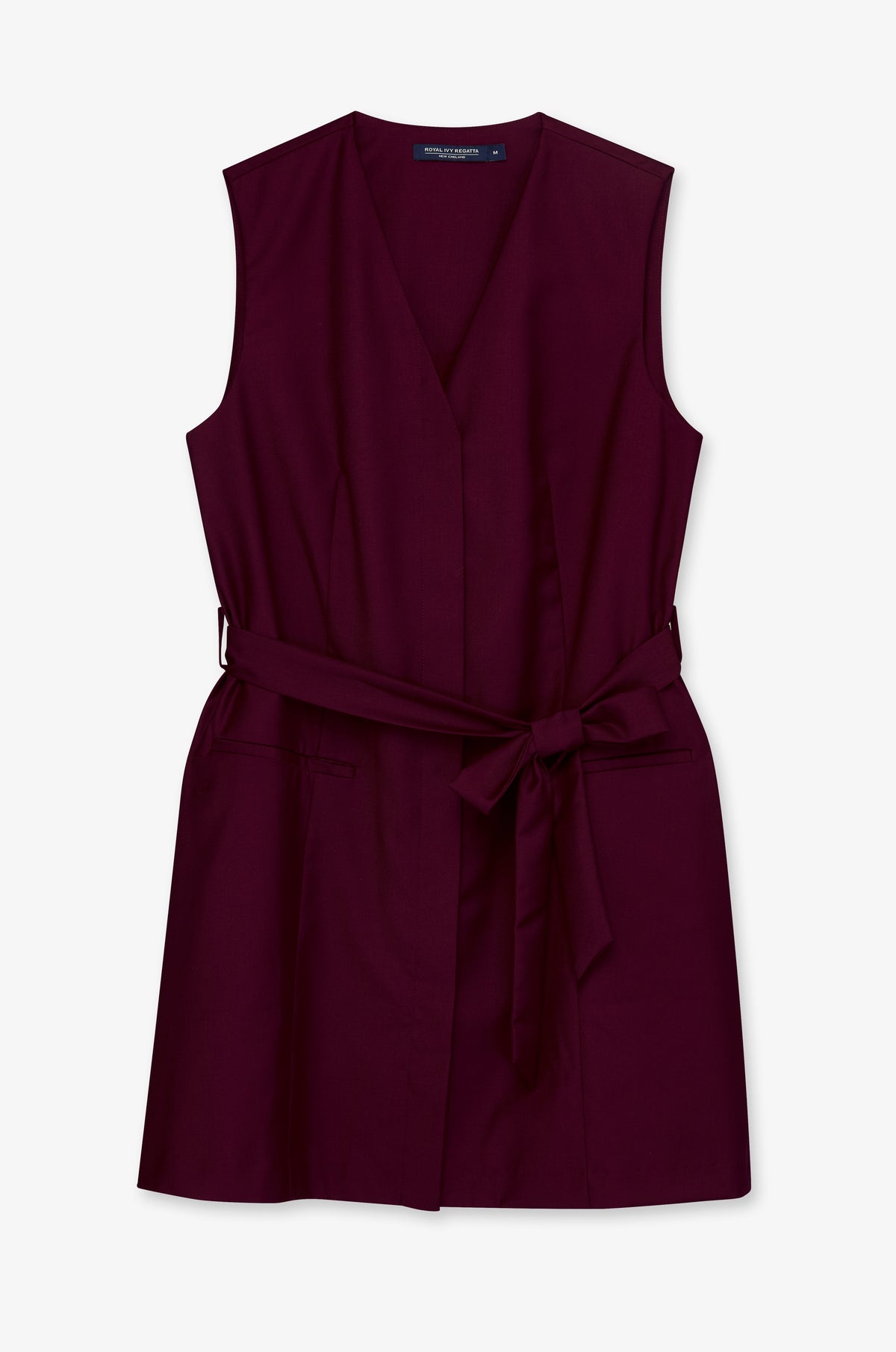 Tie Waist Longline Sleeveless Vest