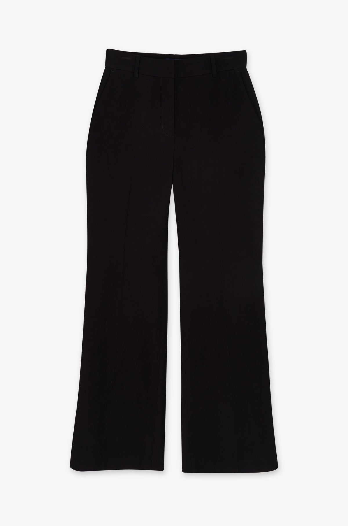 Flared Leg Clean Waist Trousers