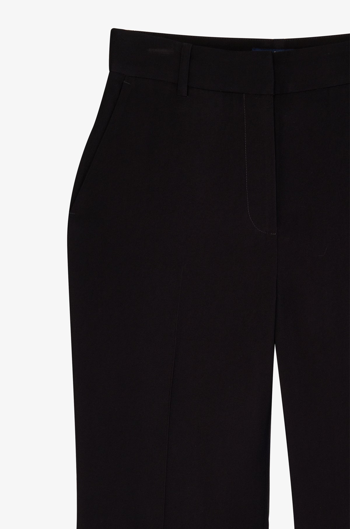 Flared Leg Clean Waist Trousers