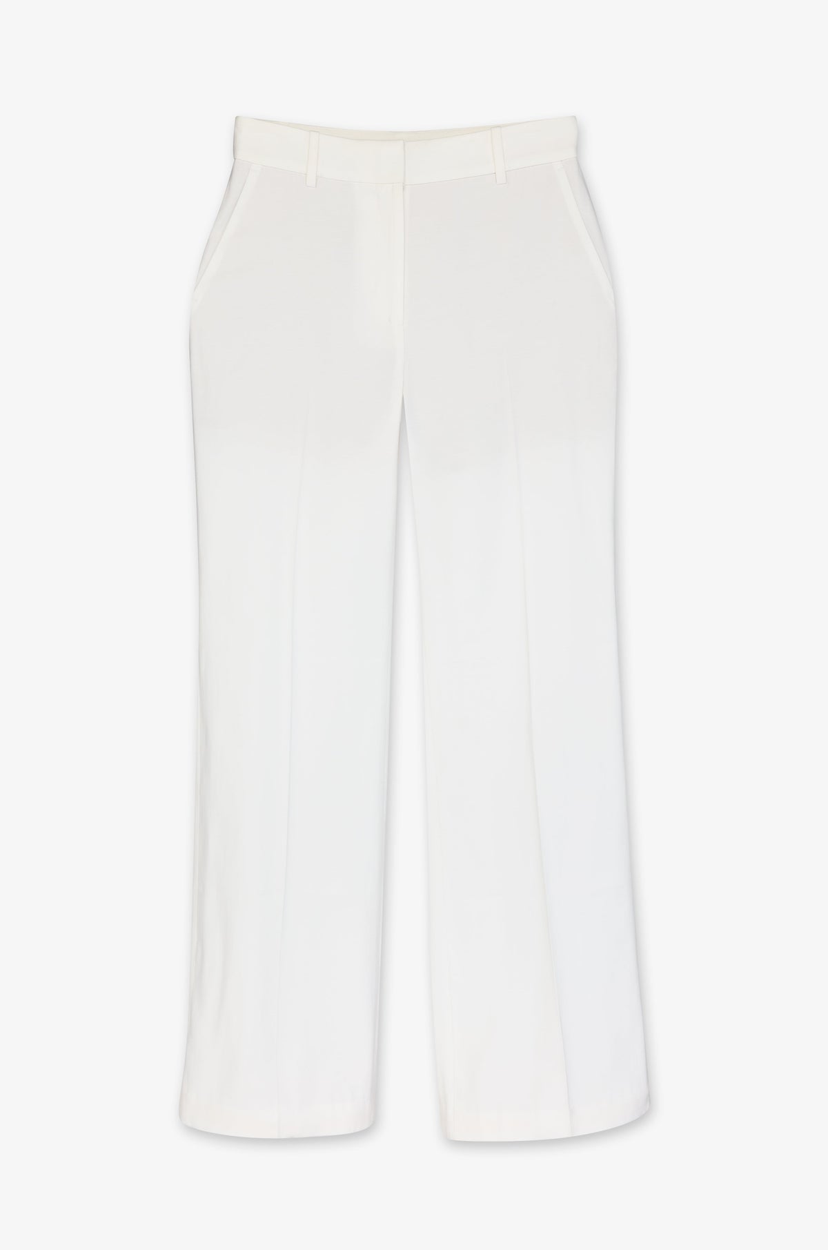 Flared Leg Clean Waist Trousers