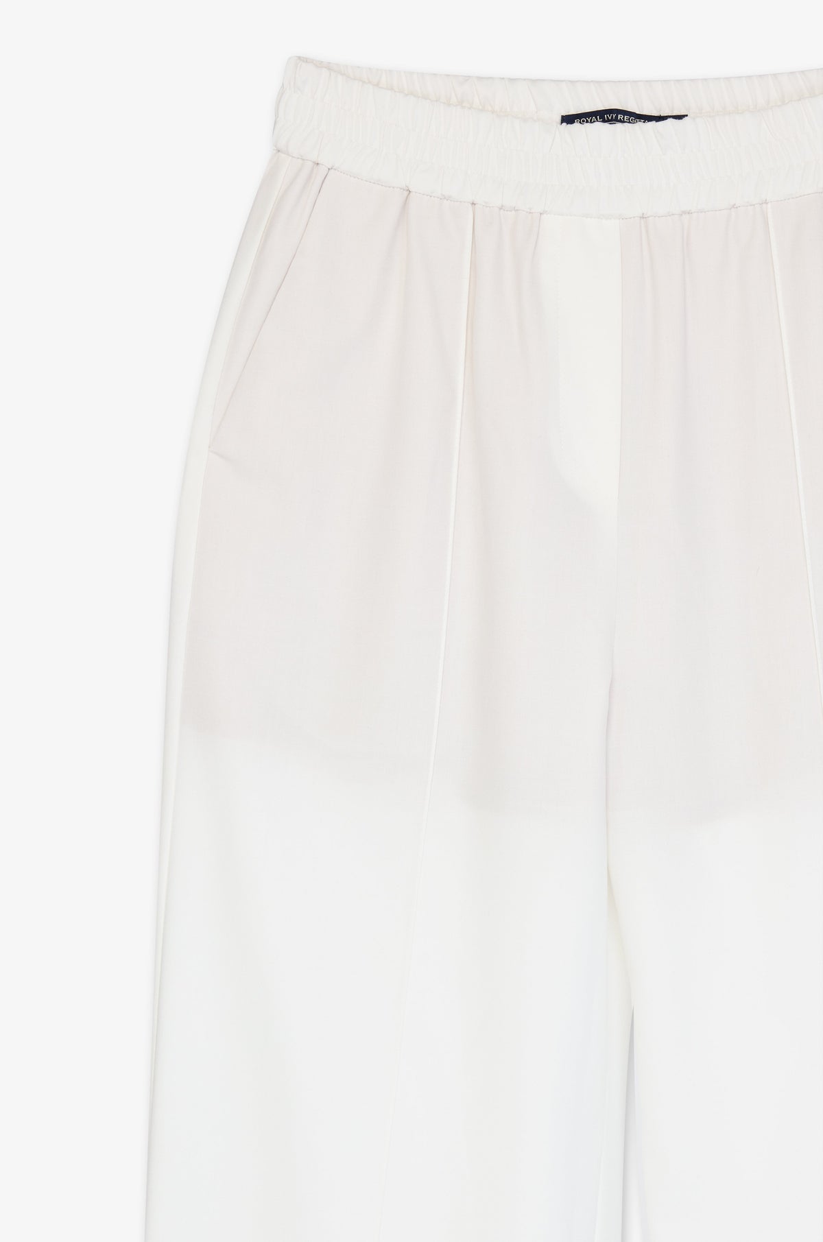 Drawstring Waist Wide Leg Trousers