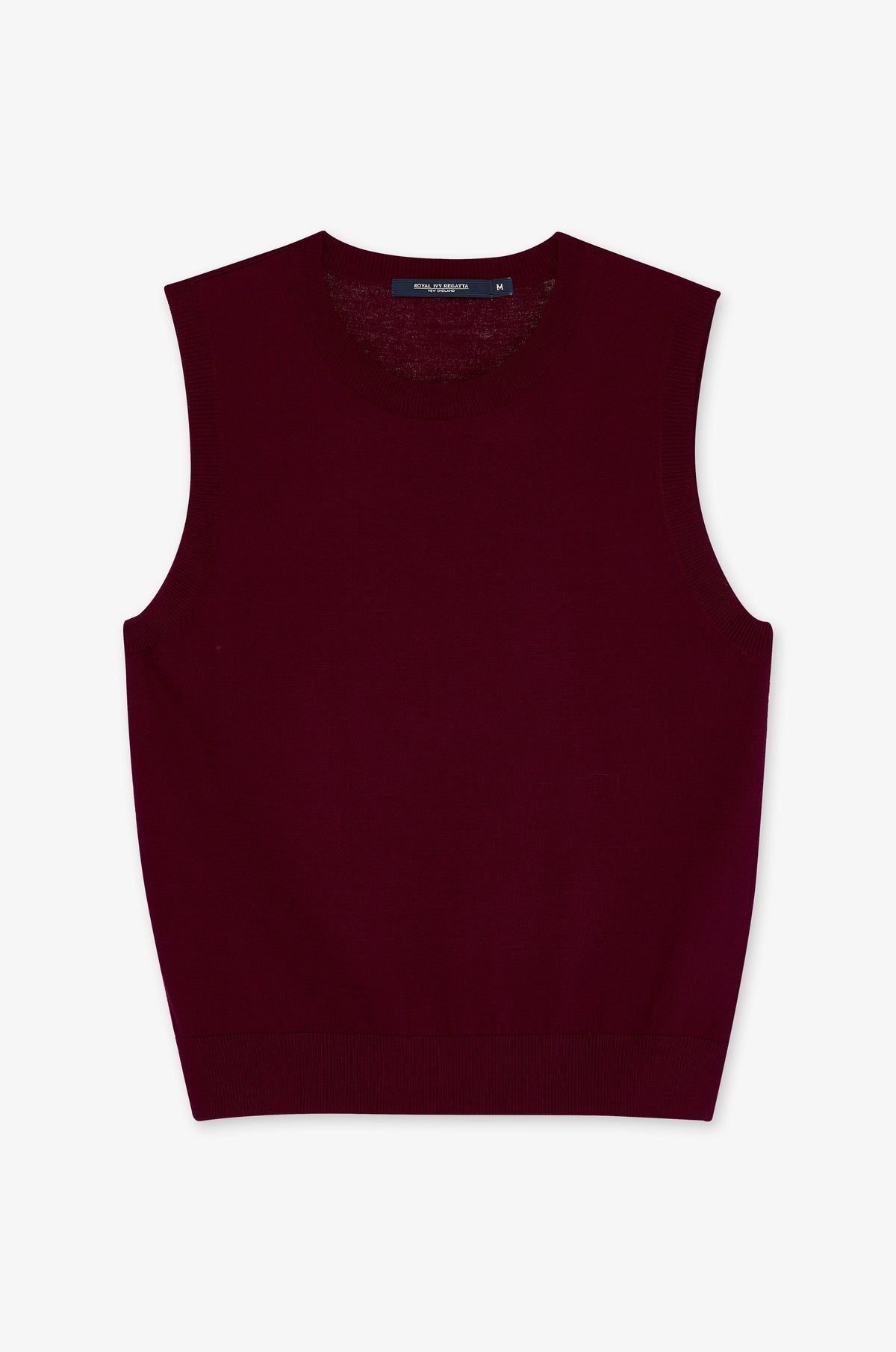 Fine Texture Sleeveless Crew Vest