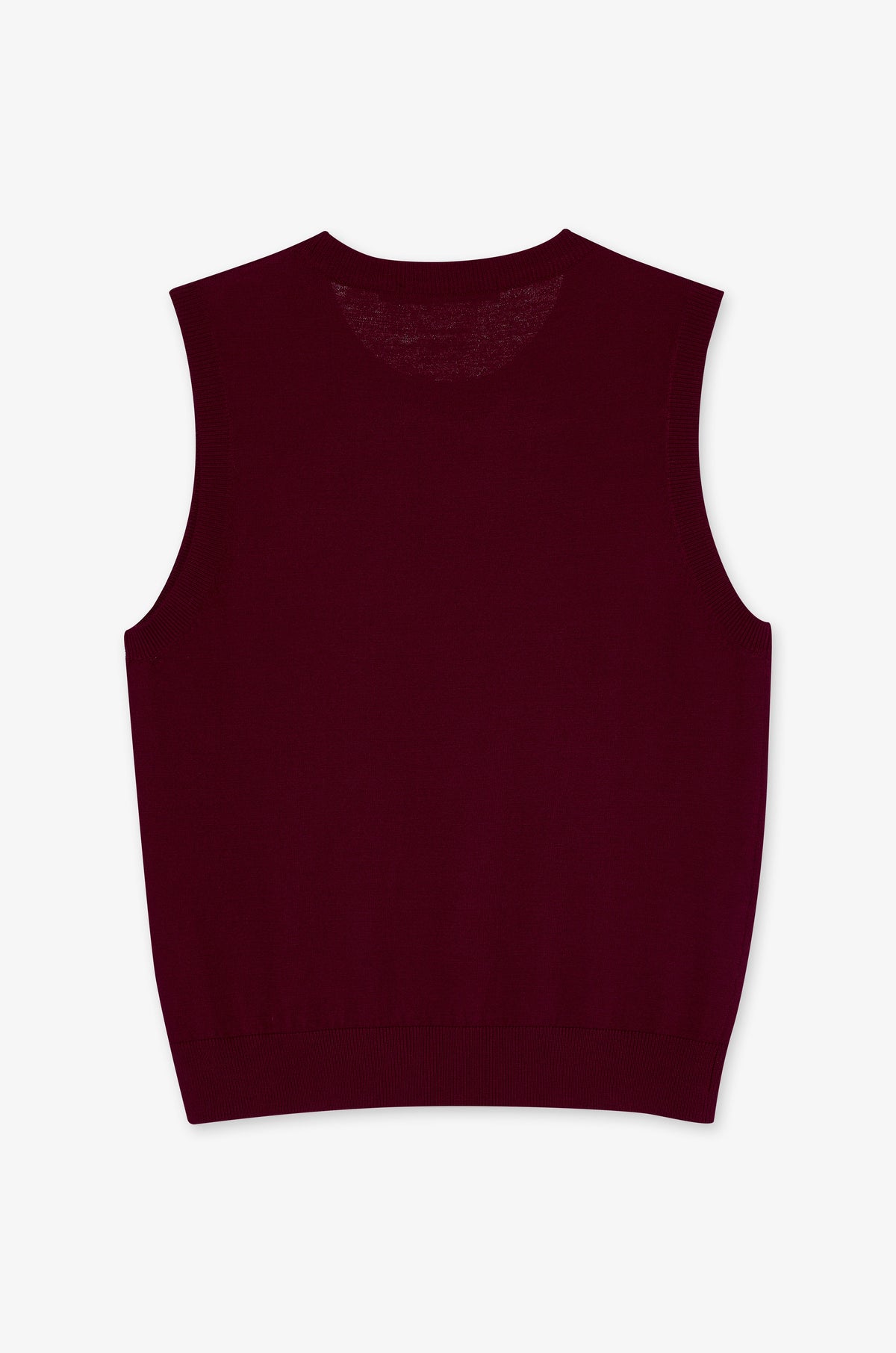 Fine Texture Sleeveless Crew Vest