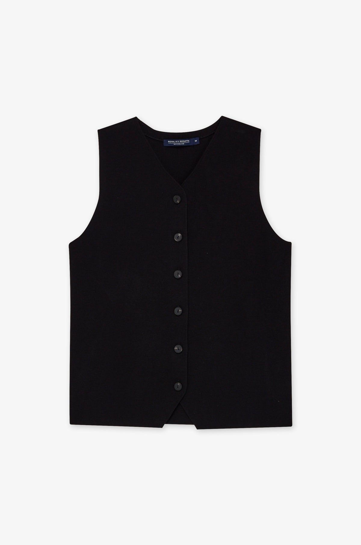 Round Neck Button Front Vest