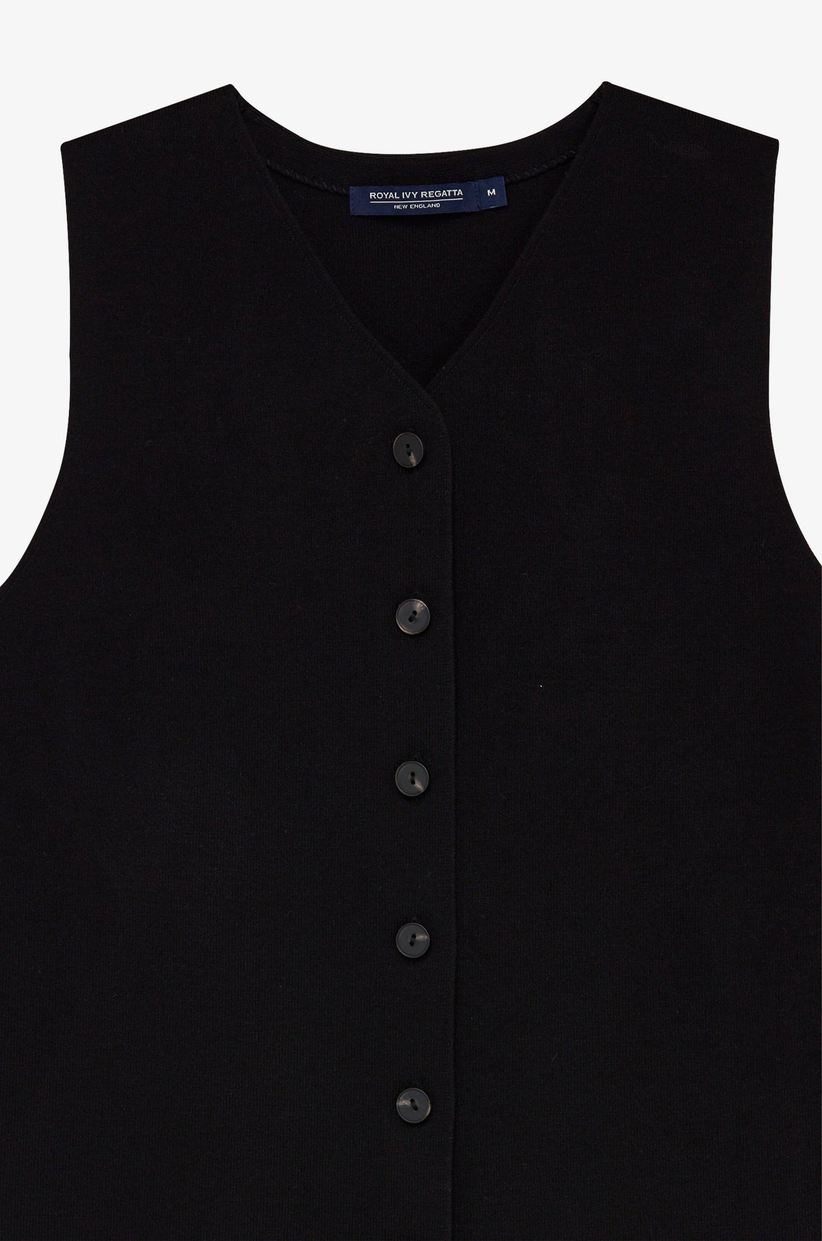 Round Neck Button Front Vest