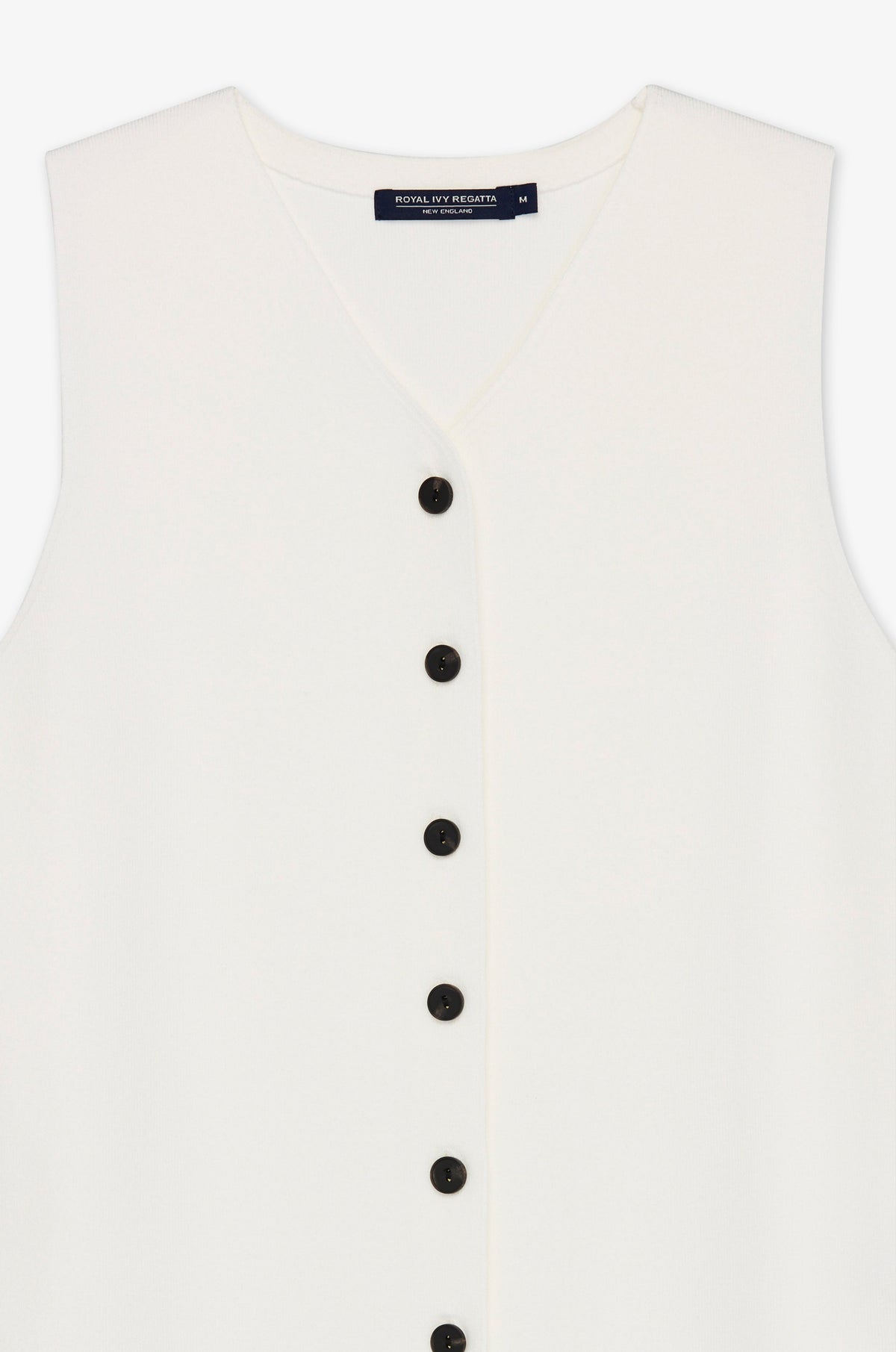 Round Neck Button Front Vest