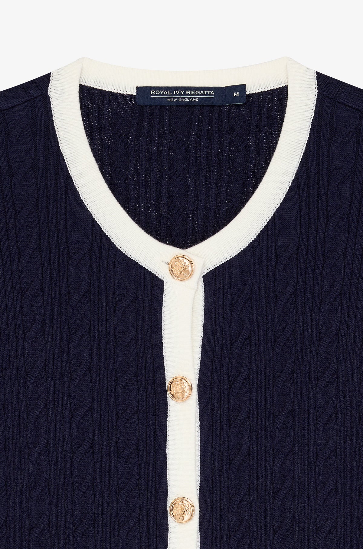 Contrast Edge Short Sleeve Cardigan