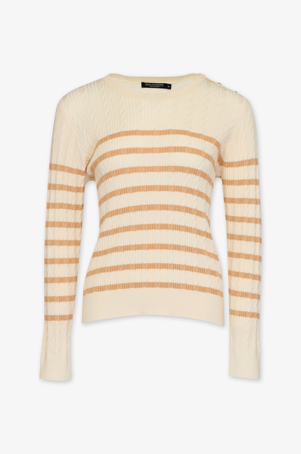 Fine Stripe Boat Neck Pullover