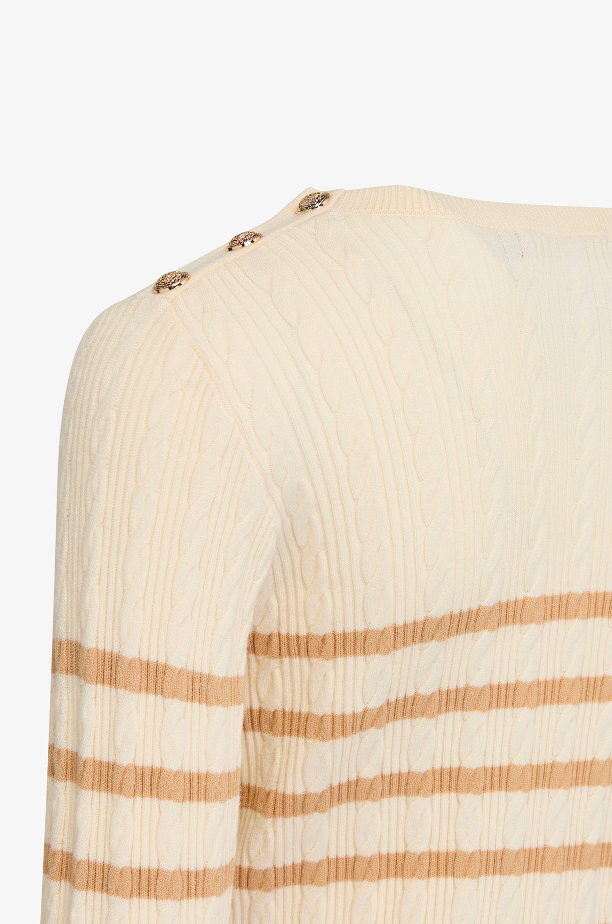 Fine Stripe Boat Neck Pullover