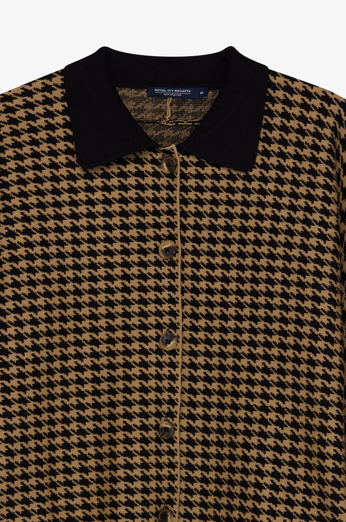 Checked Contrast Collar Cropped Jacket