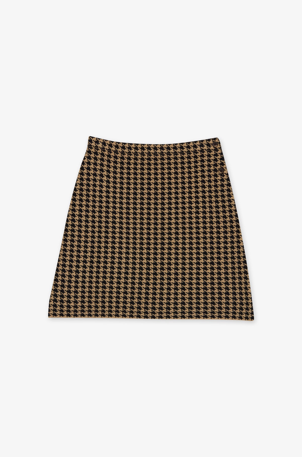 Checked A Line Mini Skirt