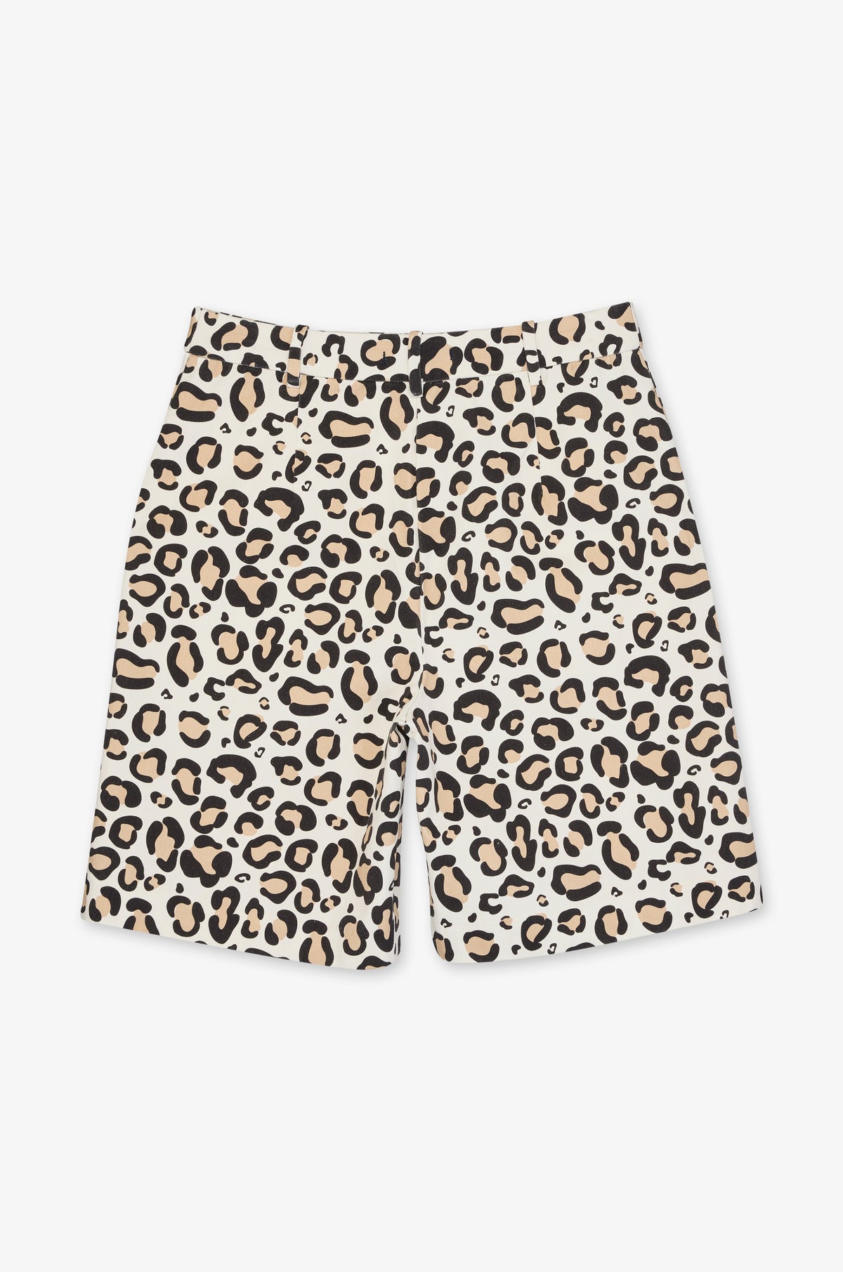 Leopard Pattern Tailored Bermuda Shorts