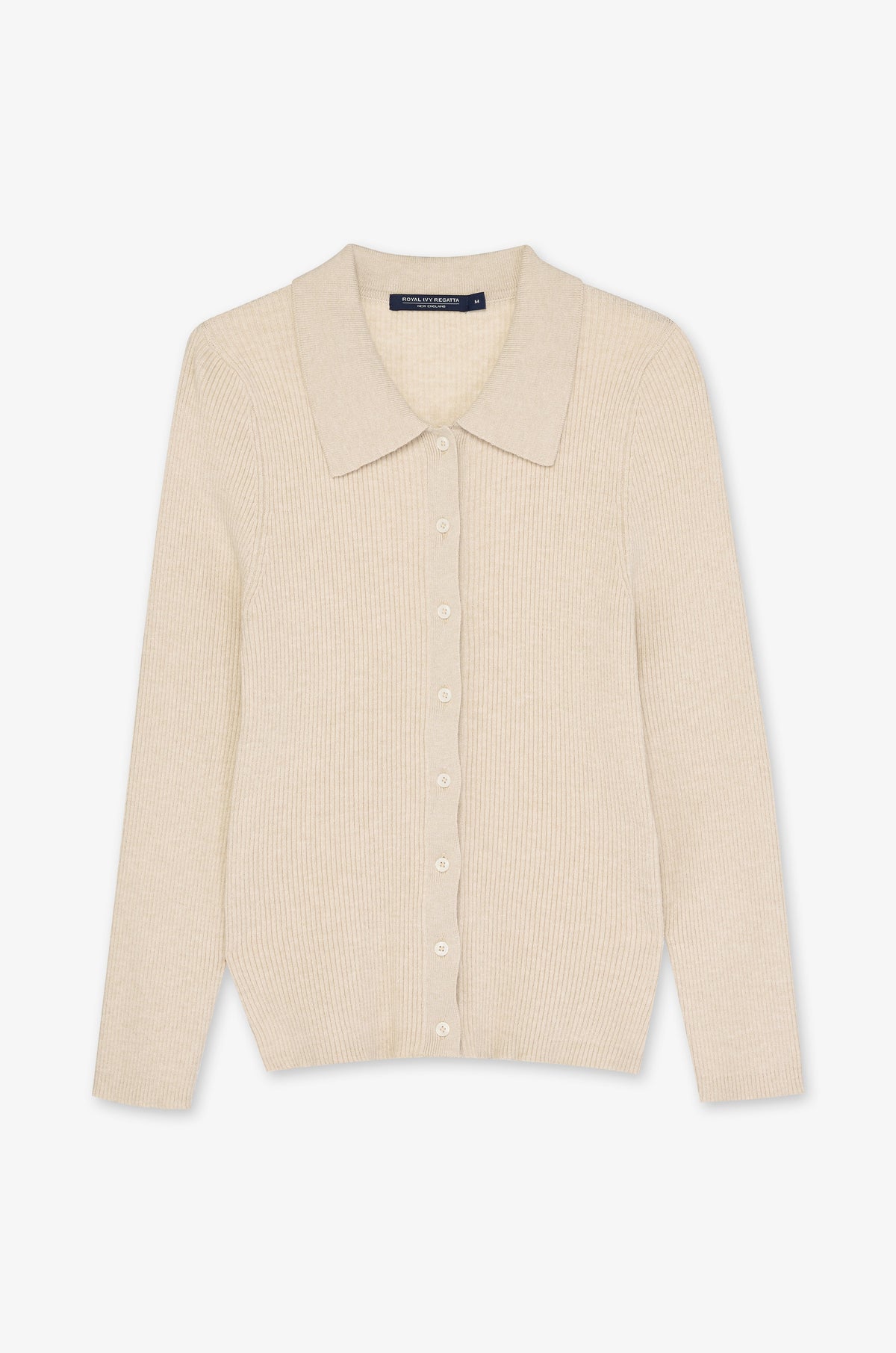 Wide Collar Zip Front Cardigan