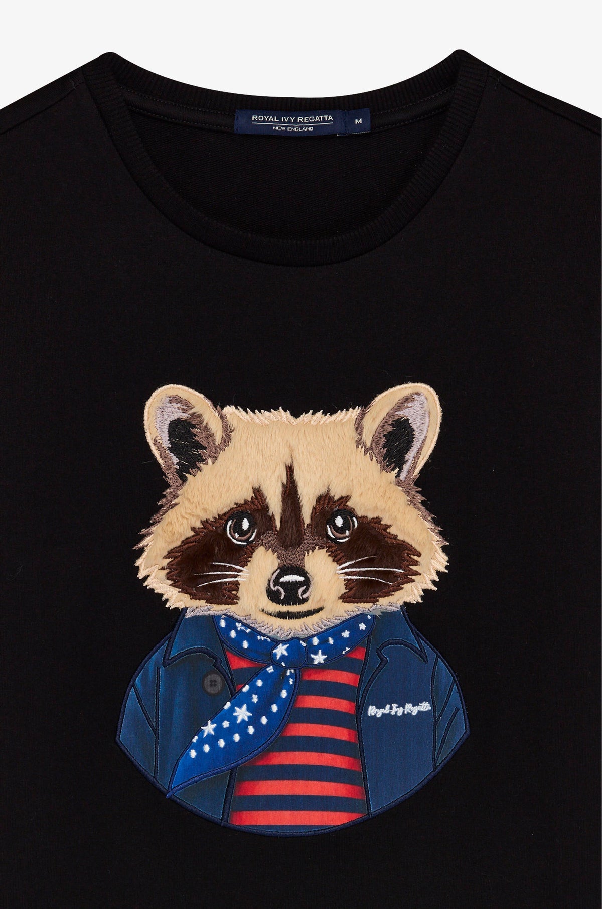 Raccoon Portrait Crew Neck T-Shirt