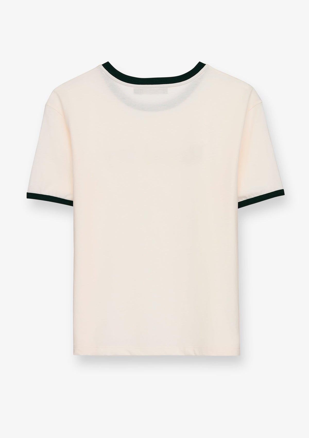 Contrast Trim Lettering Crew T-Shirt