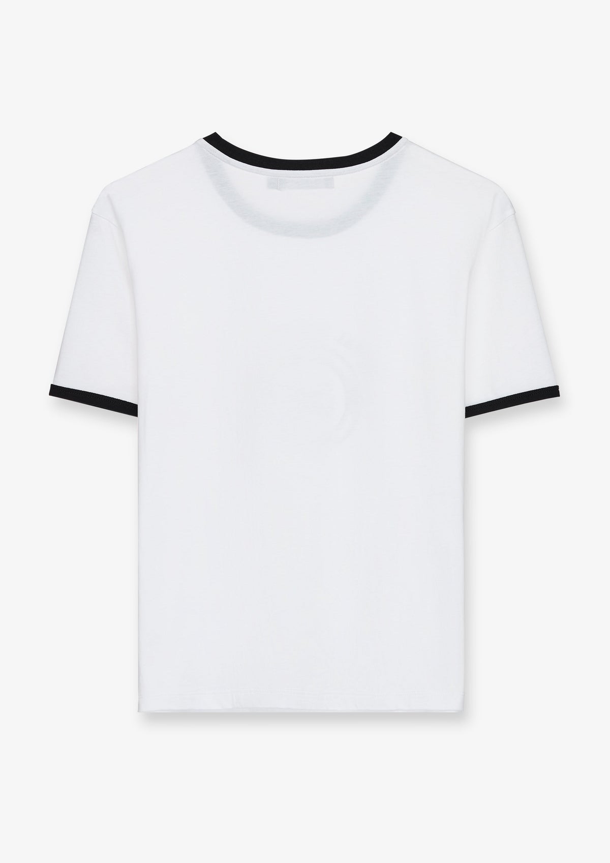 Circular Emblem Contrast Trim T-Shirt