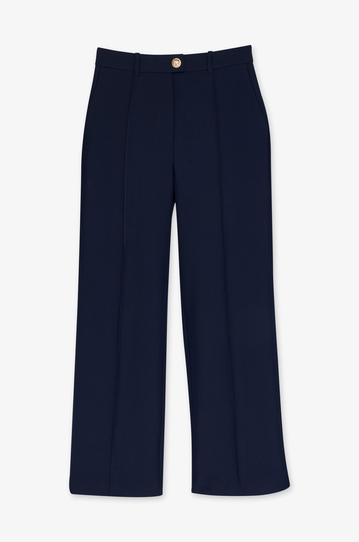 Pleated Front Straight Leg Trousers