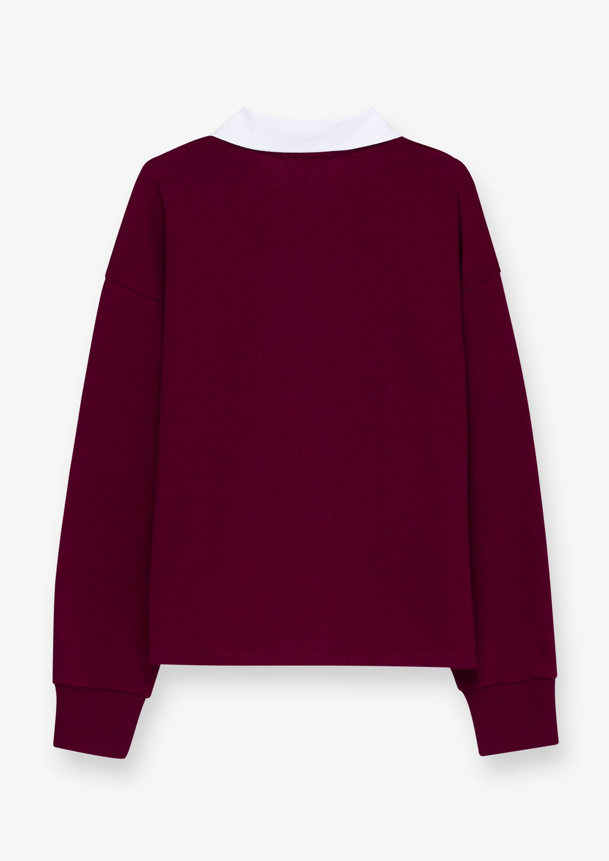 Contrast Collar Long Sleeve Polo