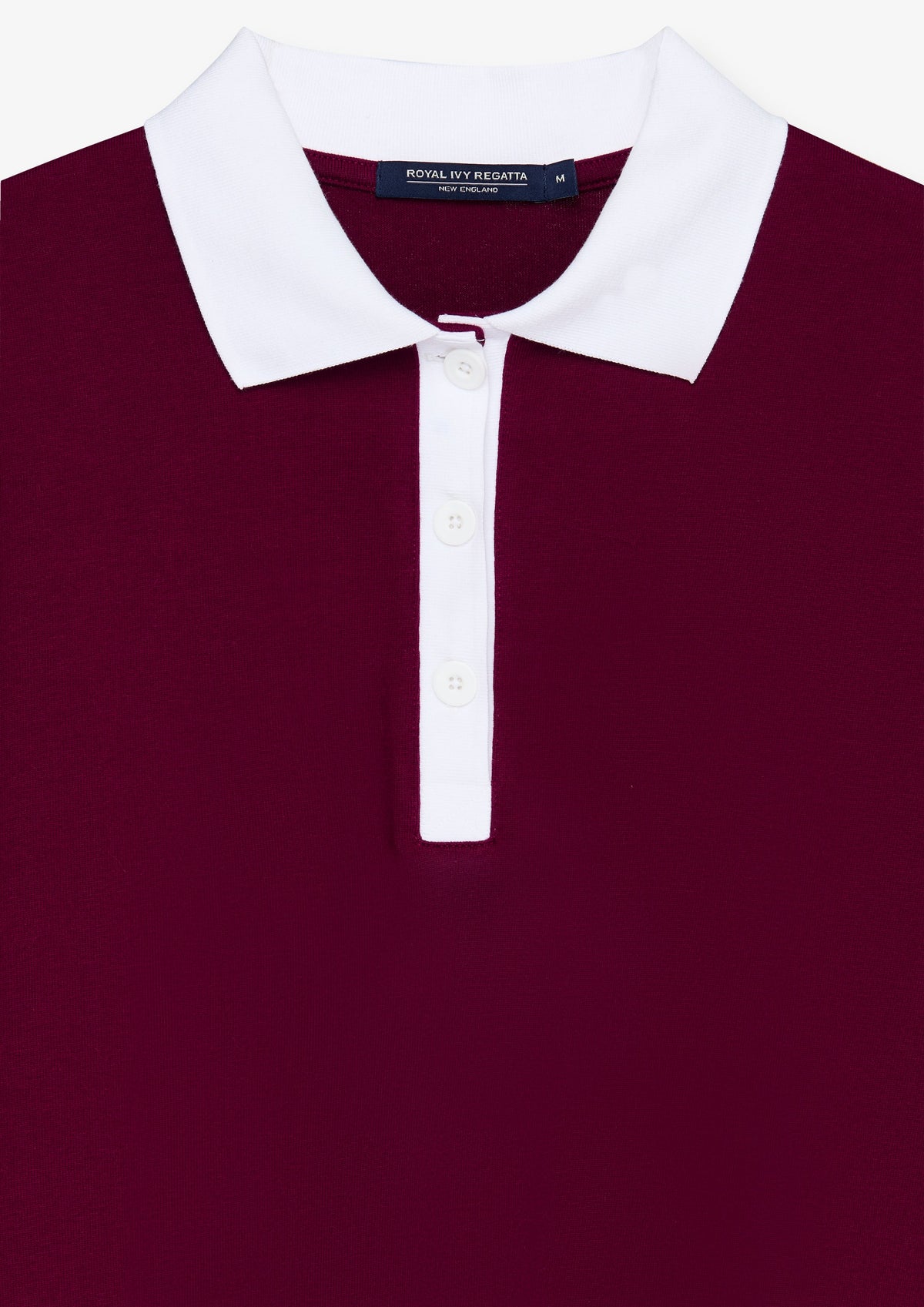 Contrast Collar Long Sleeve Polo
