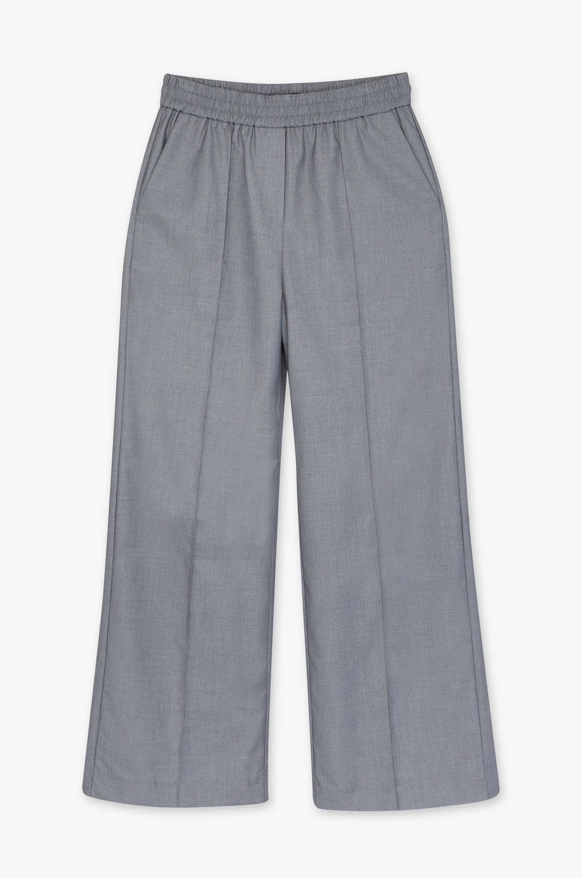Pleated Front Wide Leg Trousers