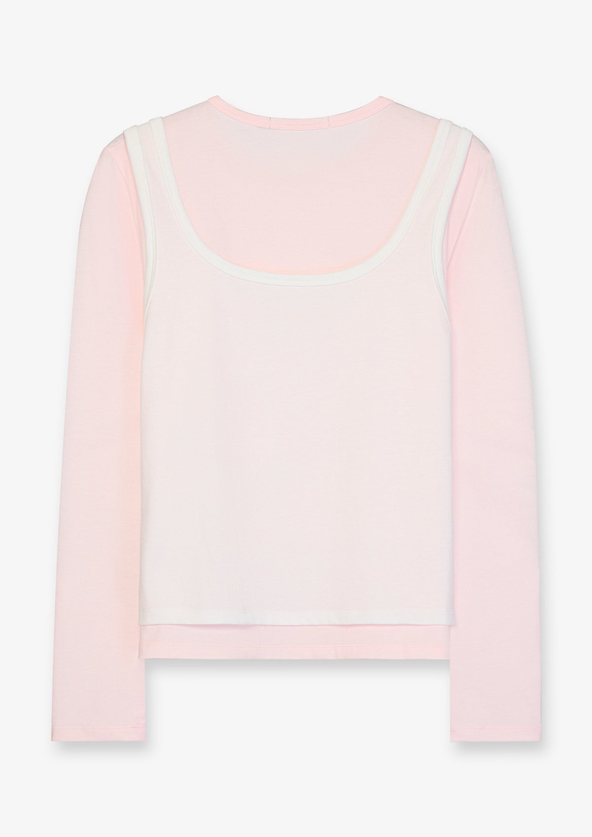 Contrast Layer Look Long Sleeve Top